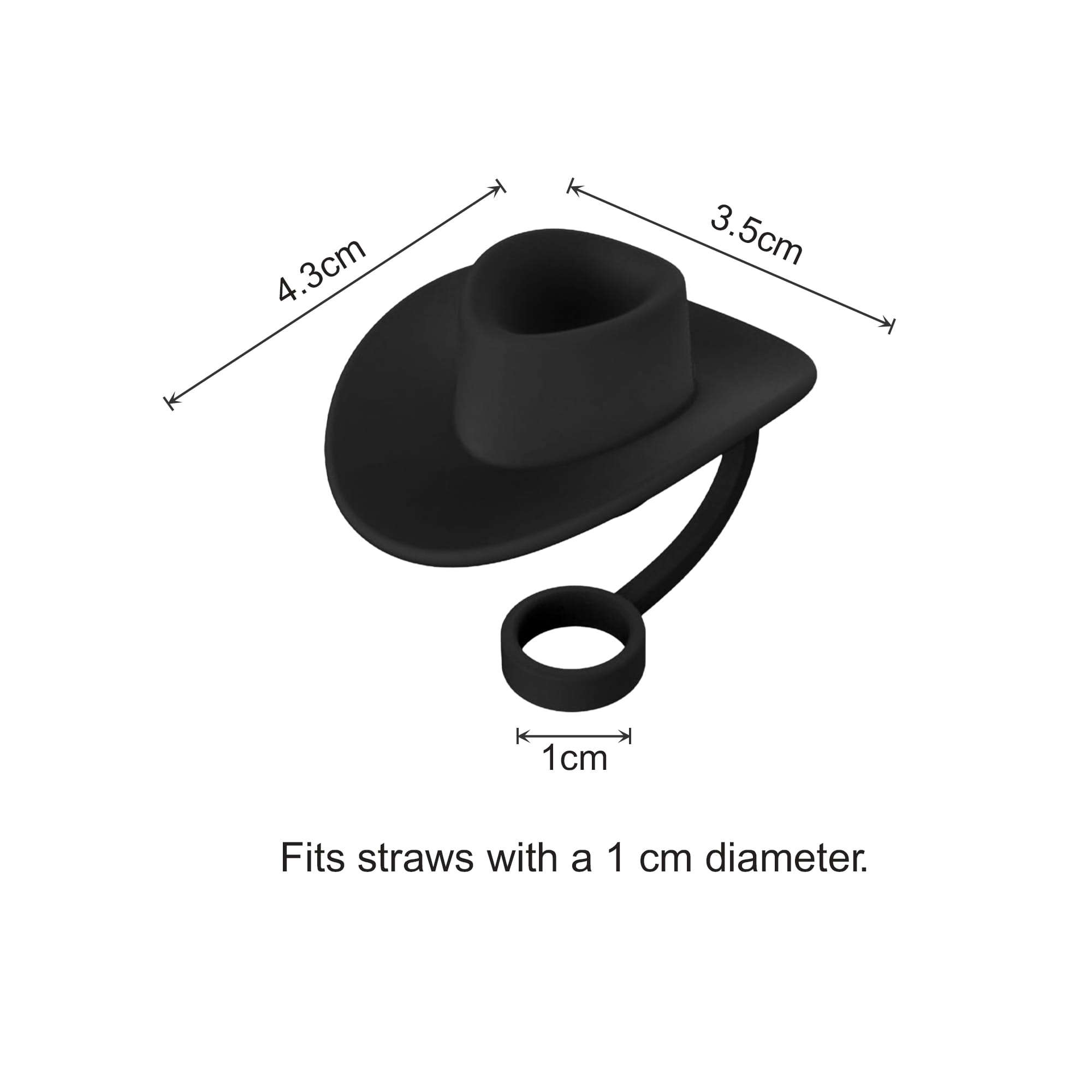 Cowboy Hat Silicone Straw Cover