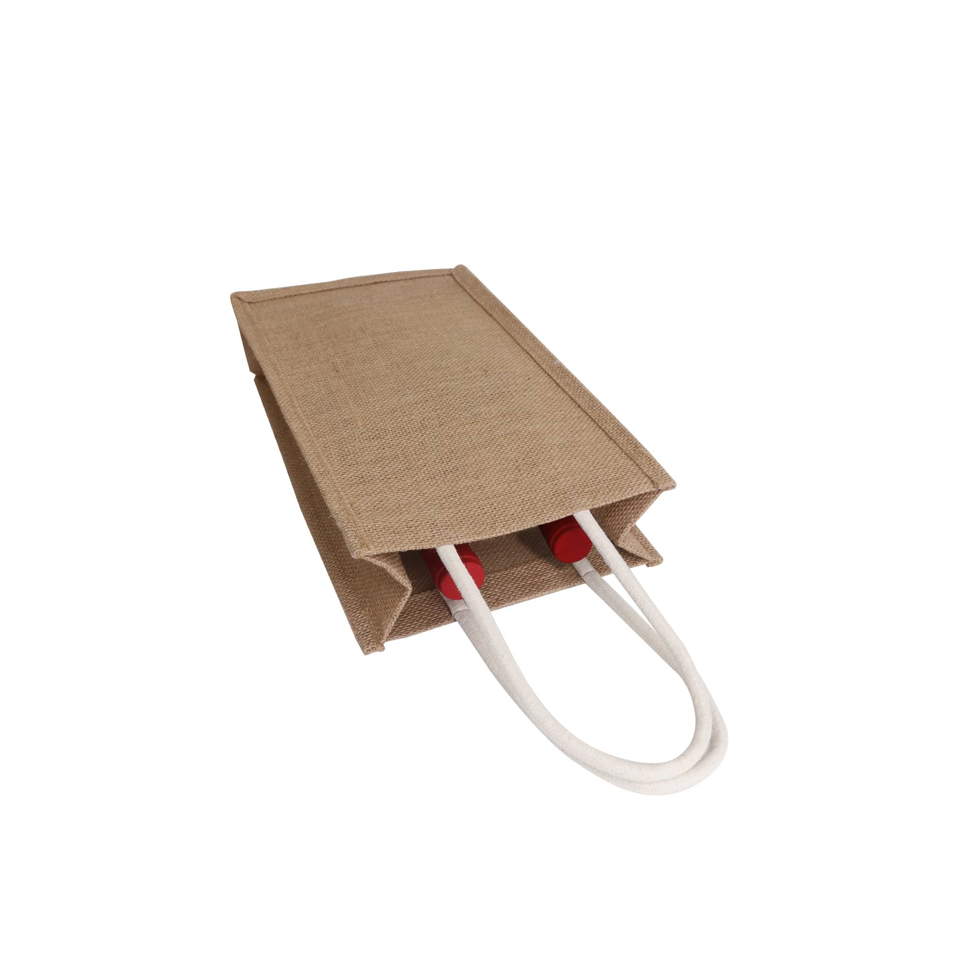 Jute Double Wine Carrier