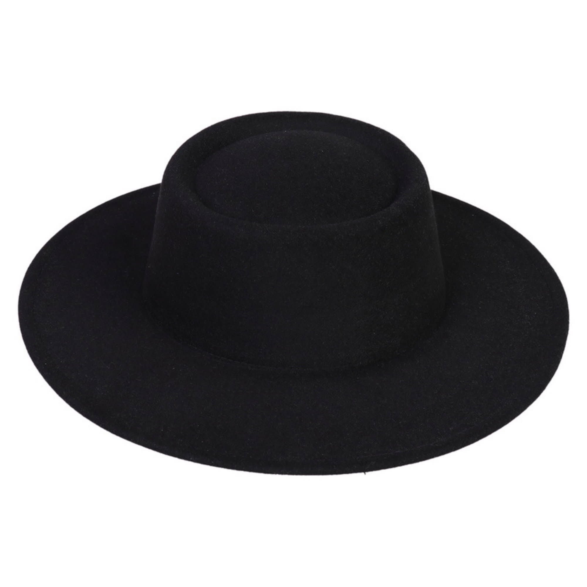 Flat Top Felt Fedora Hat
