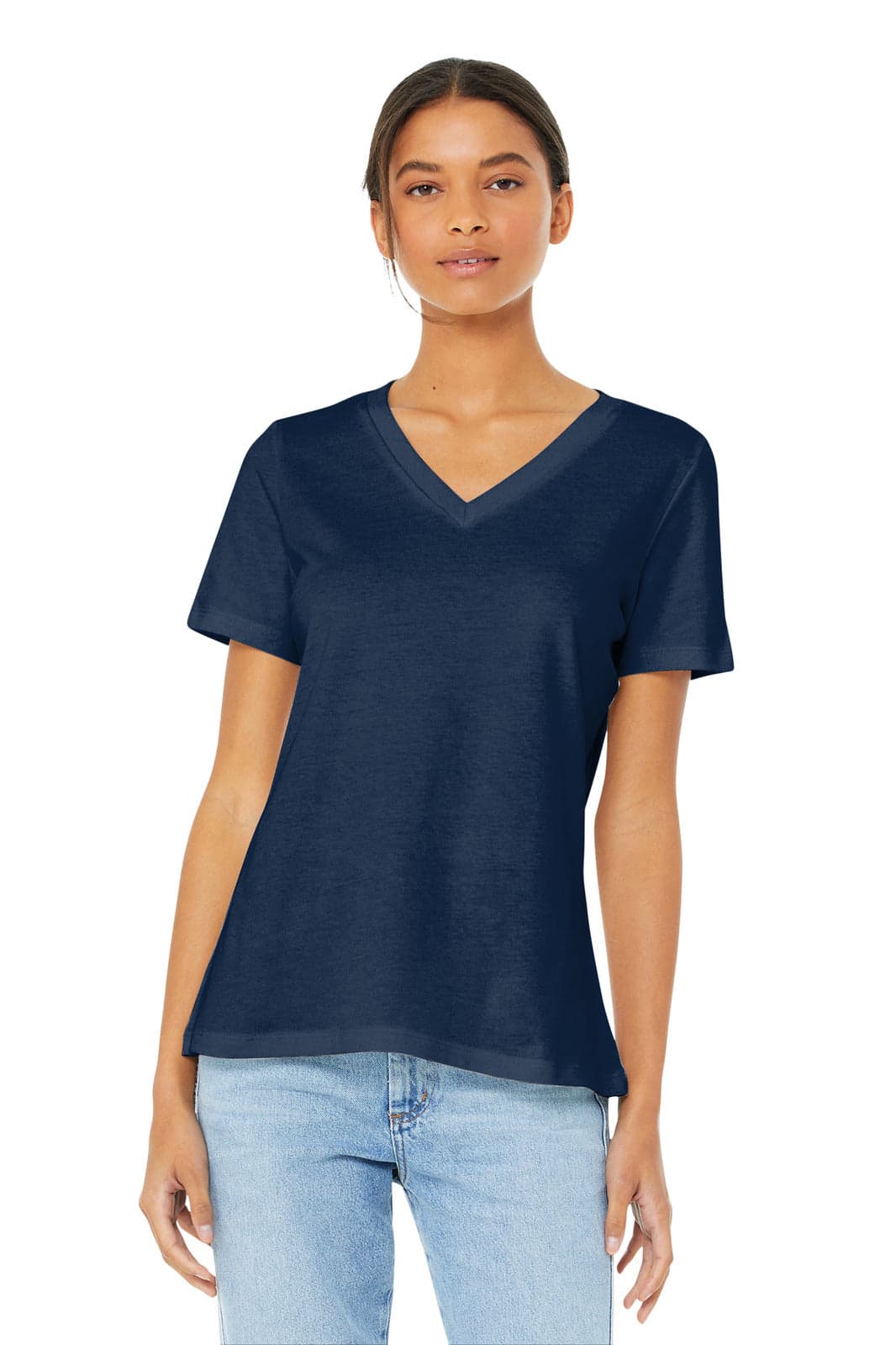 BELLA+CANVAS Women's Relaxed Jersey Short Sleeve V-Neck Tee