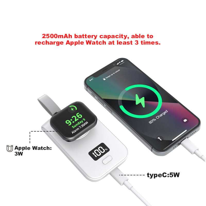 Portable Apple Watch 2500mAh Power Bank