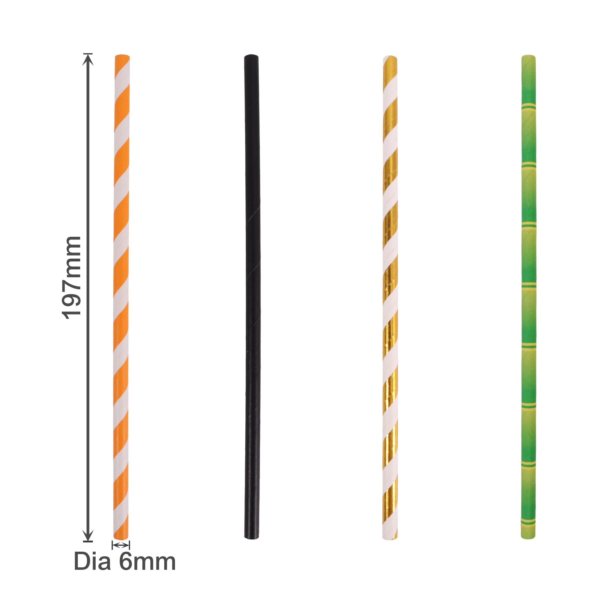Disposable 3-ply Straight Drinking Paper Straw