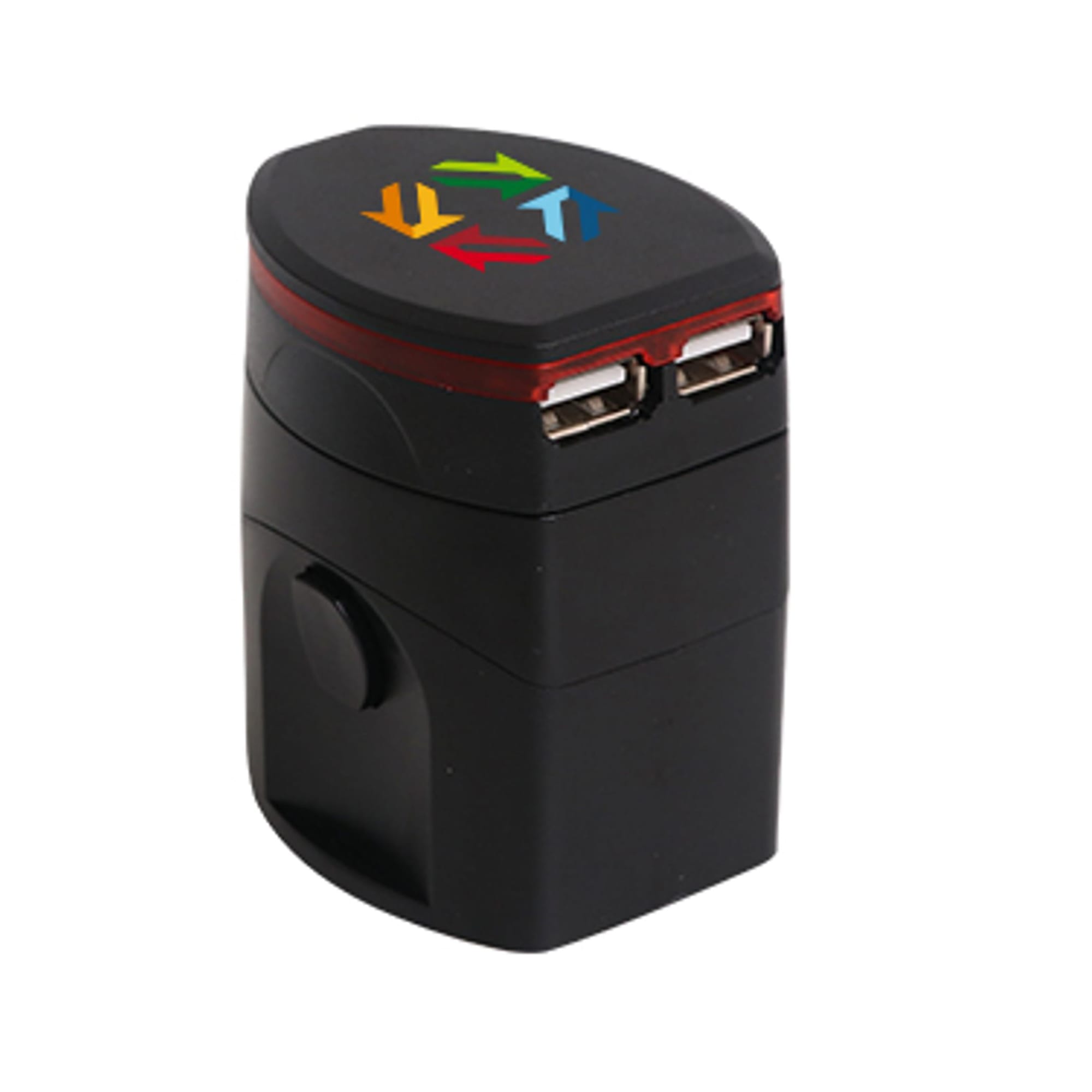 Light-up Universal Plug Travel Adapter With USB