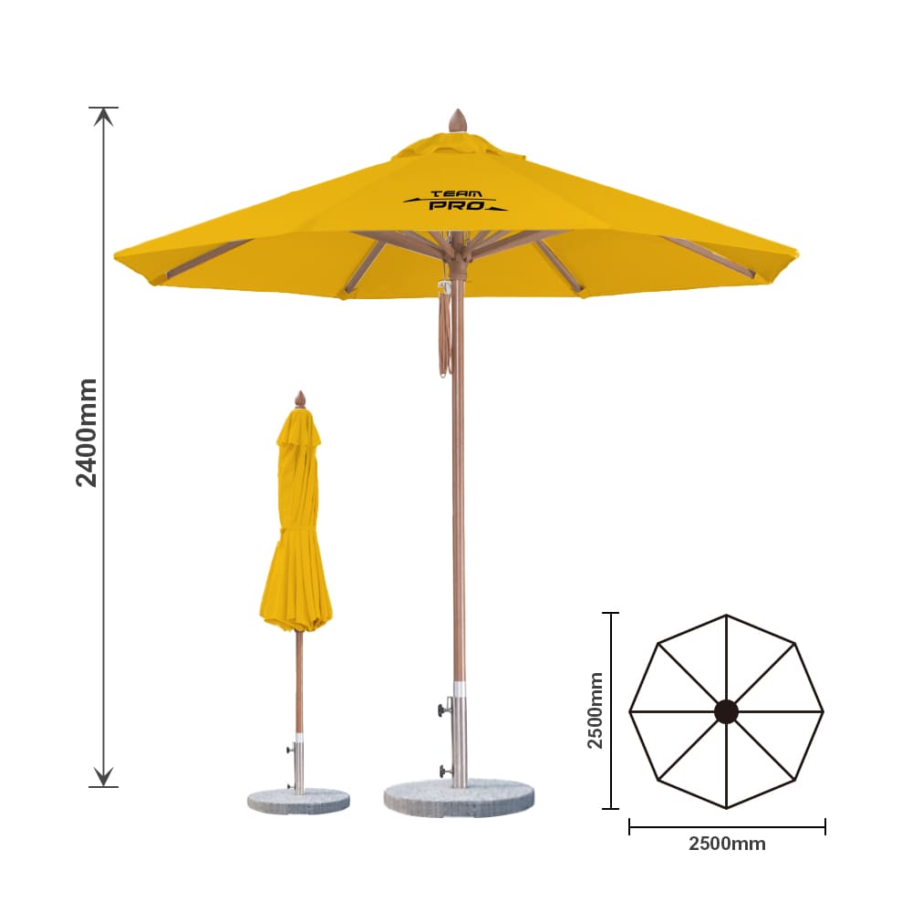 2.5x2.5m Wind-resistant Octagon Stock Colour Outdoor Umbrella