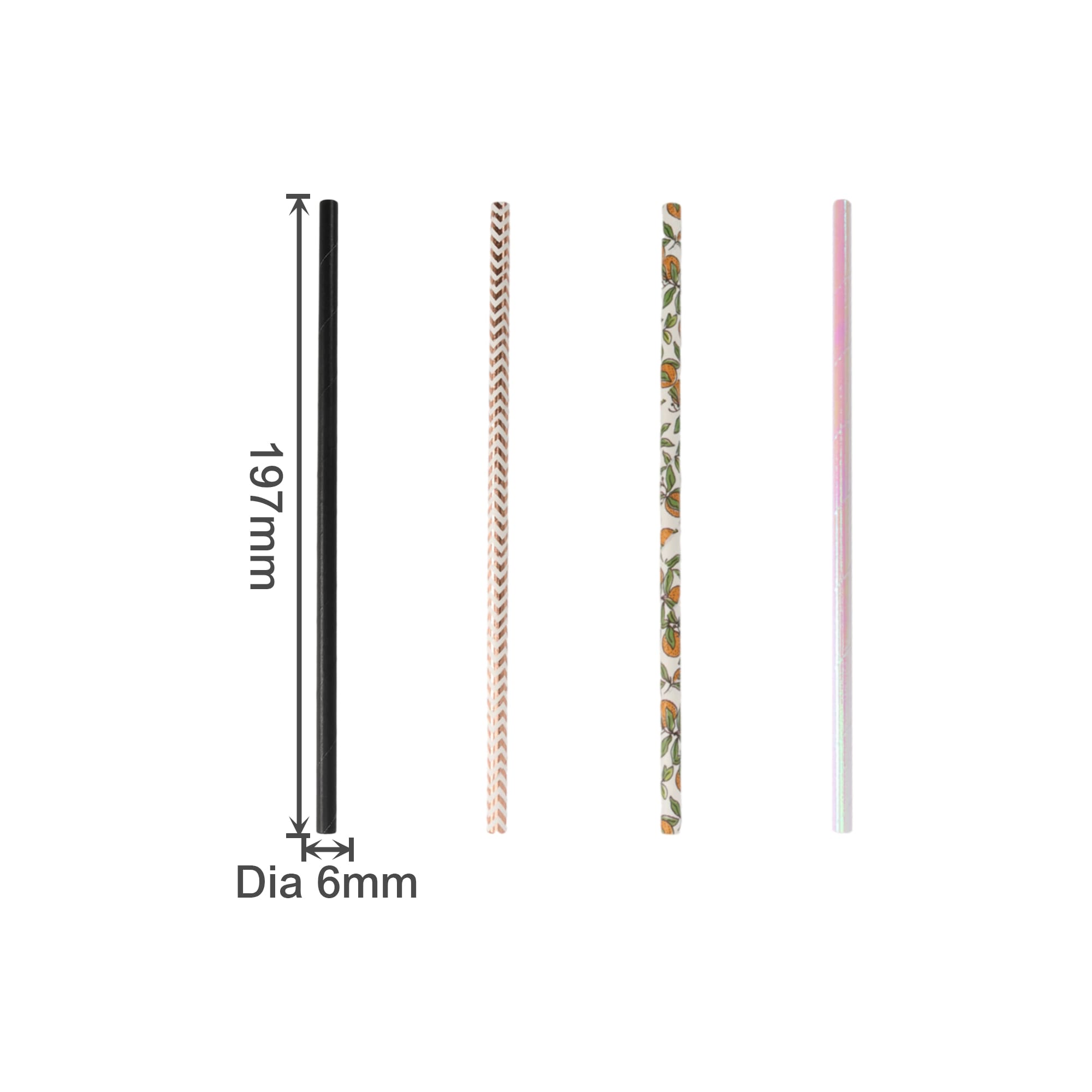 Custom Disposable 3-ply Straight Drinking Paper Straw