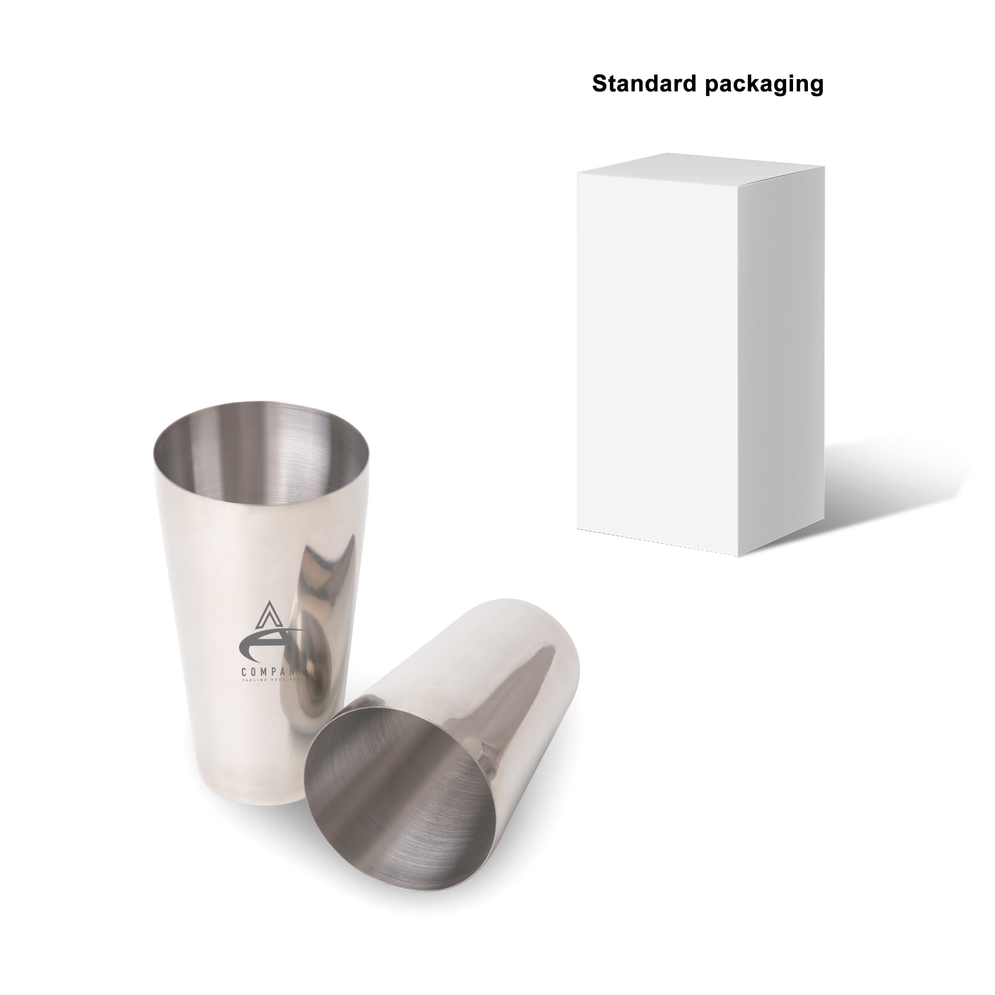 Stainless Steel Boston Cocktail Shaker(550ml+750ml)
