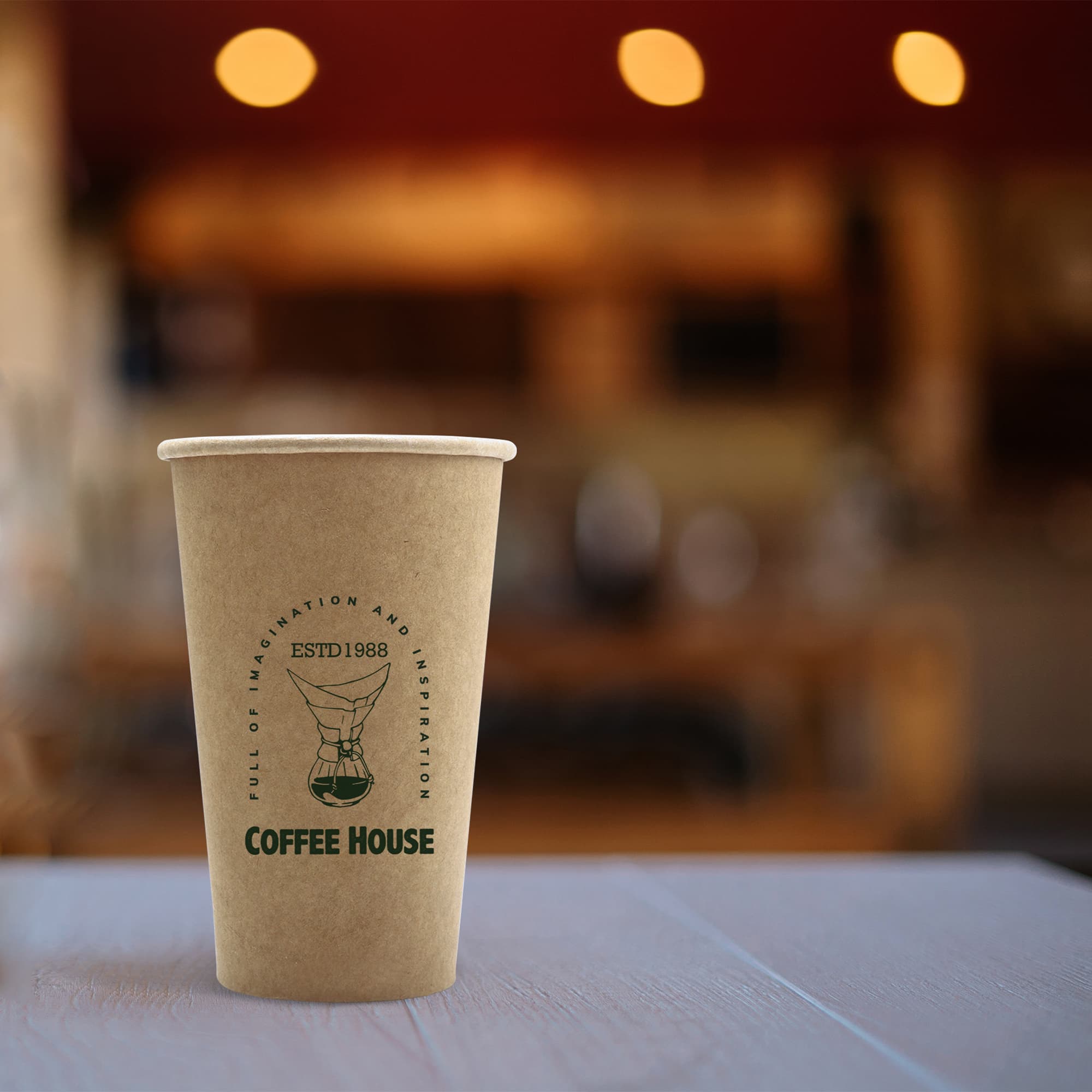 Custom Disposable Single Wall Kraft Paper Cups
