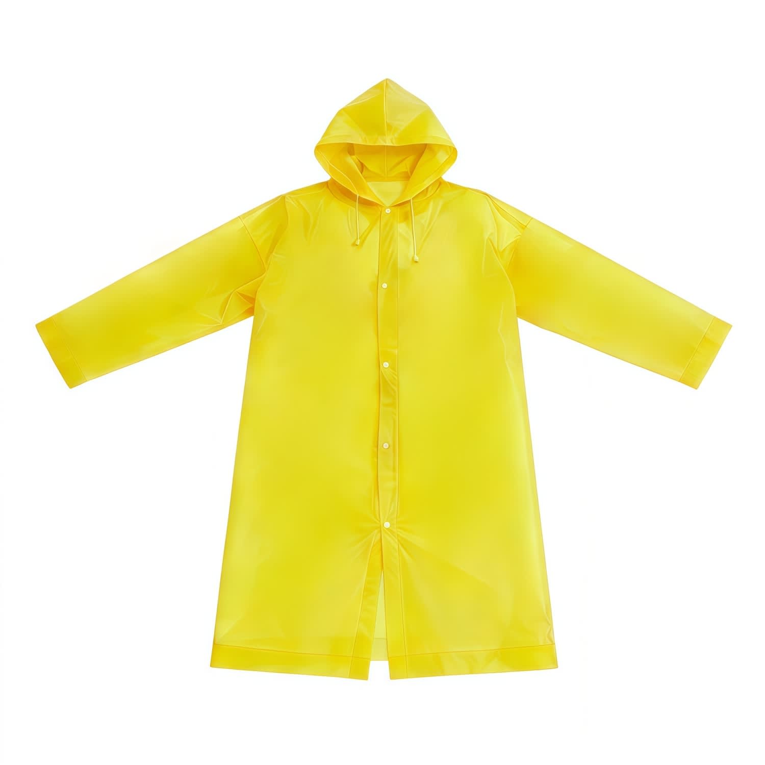 Reusable Adult PEVA Screen Print Raincoat