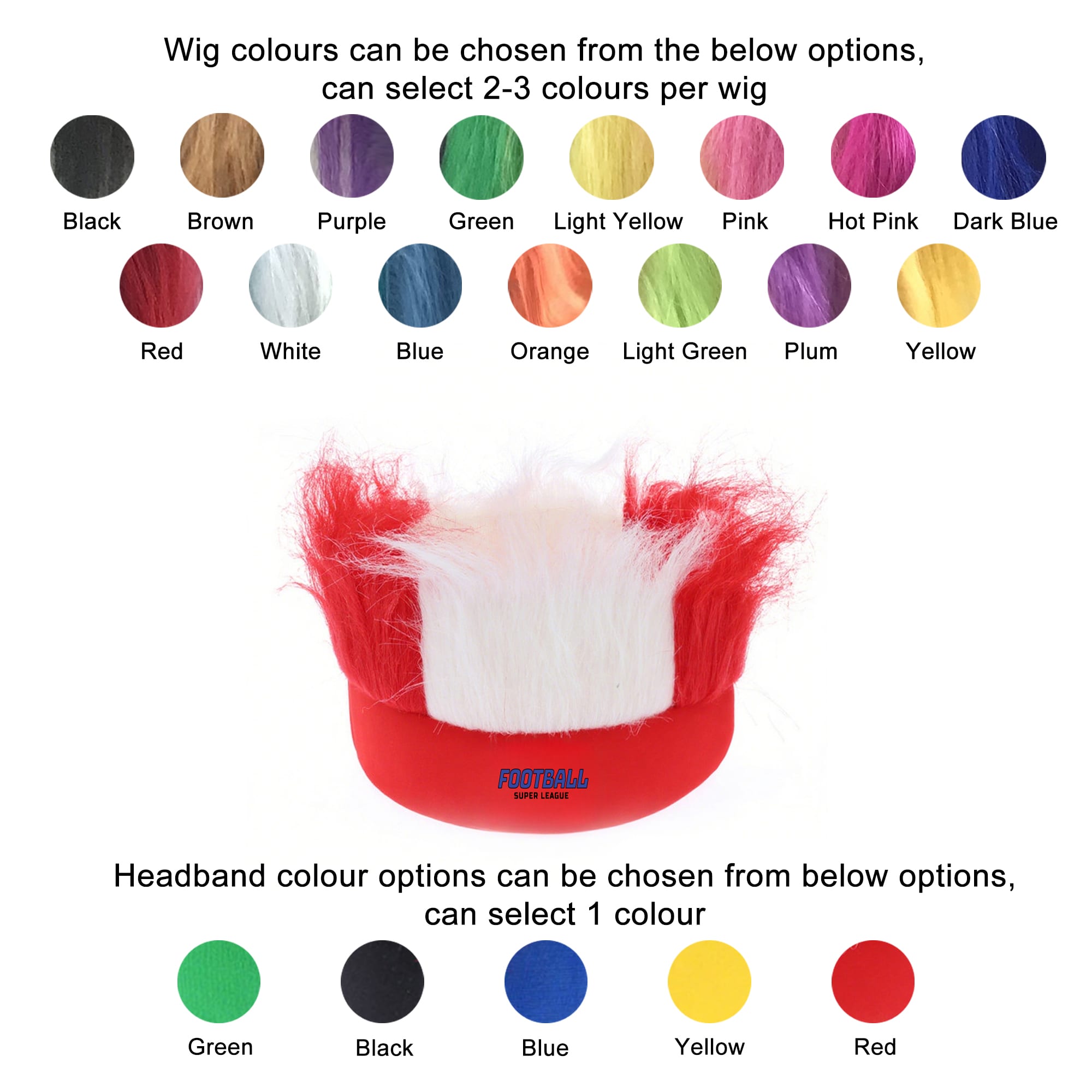 3 Colors Headband Wig