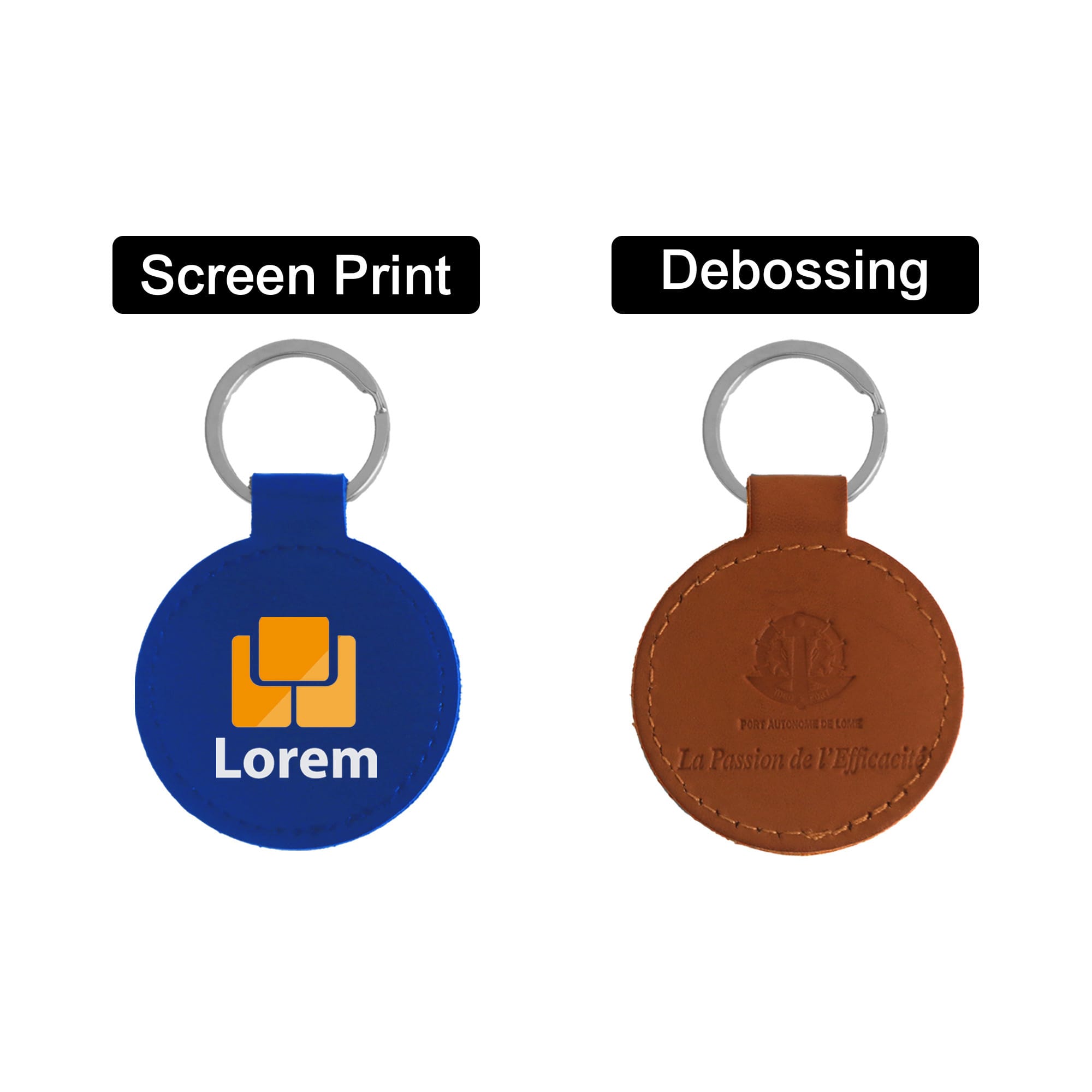 Classic PU Leather Keyring