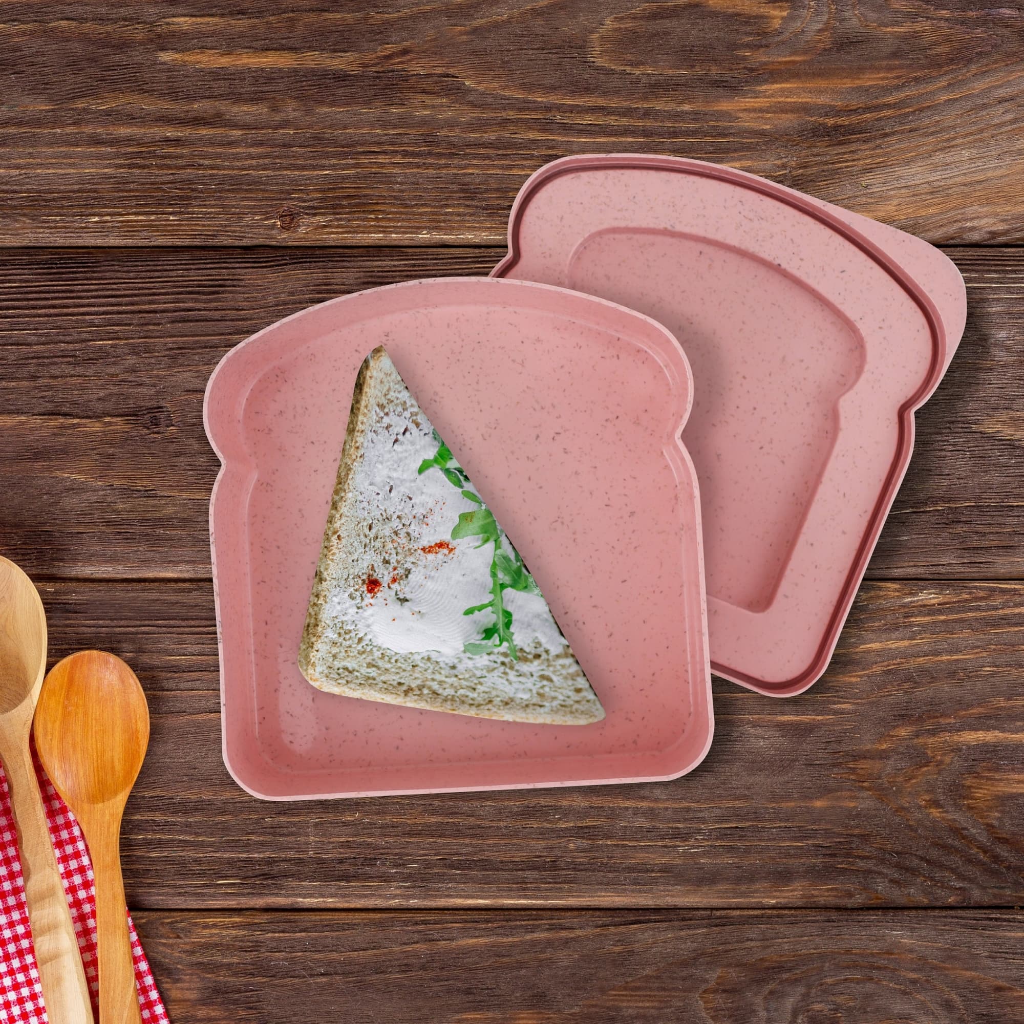 Portable Bamboo Fiber Lunch Box