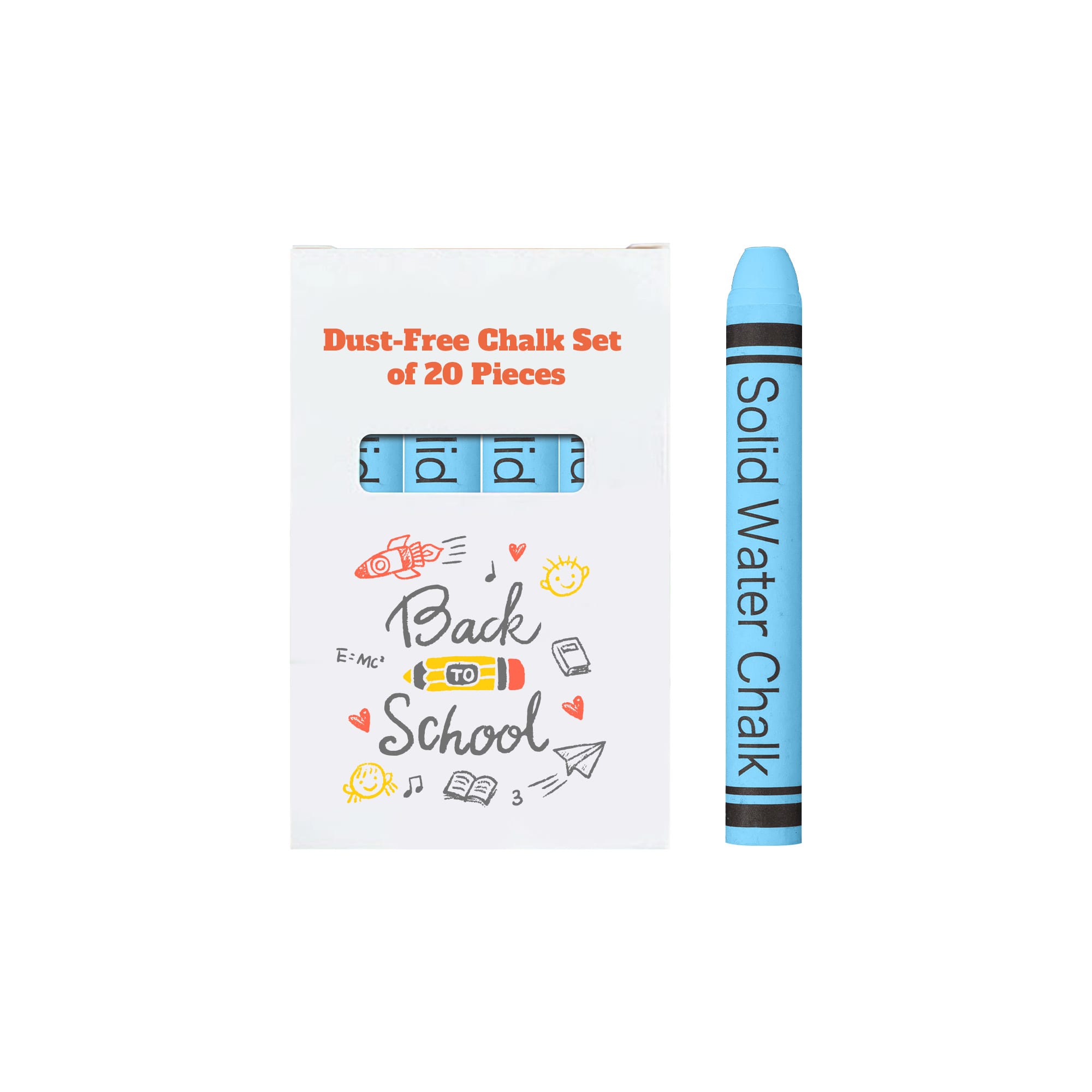 Dust-Free Chalk Set of 20 Sticks