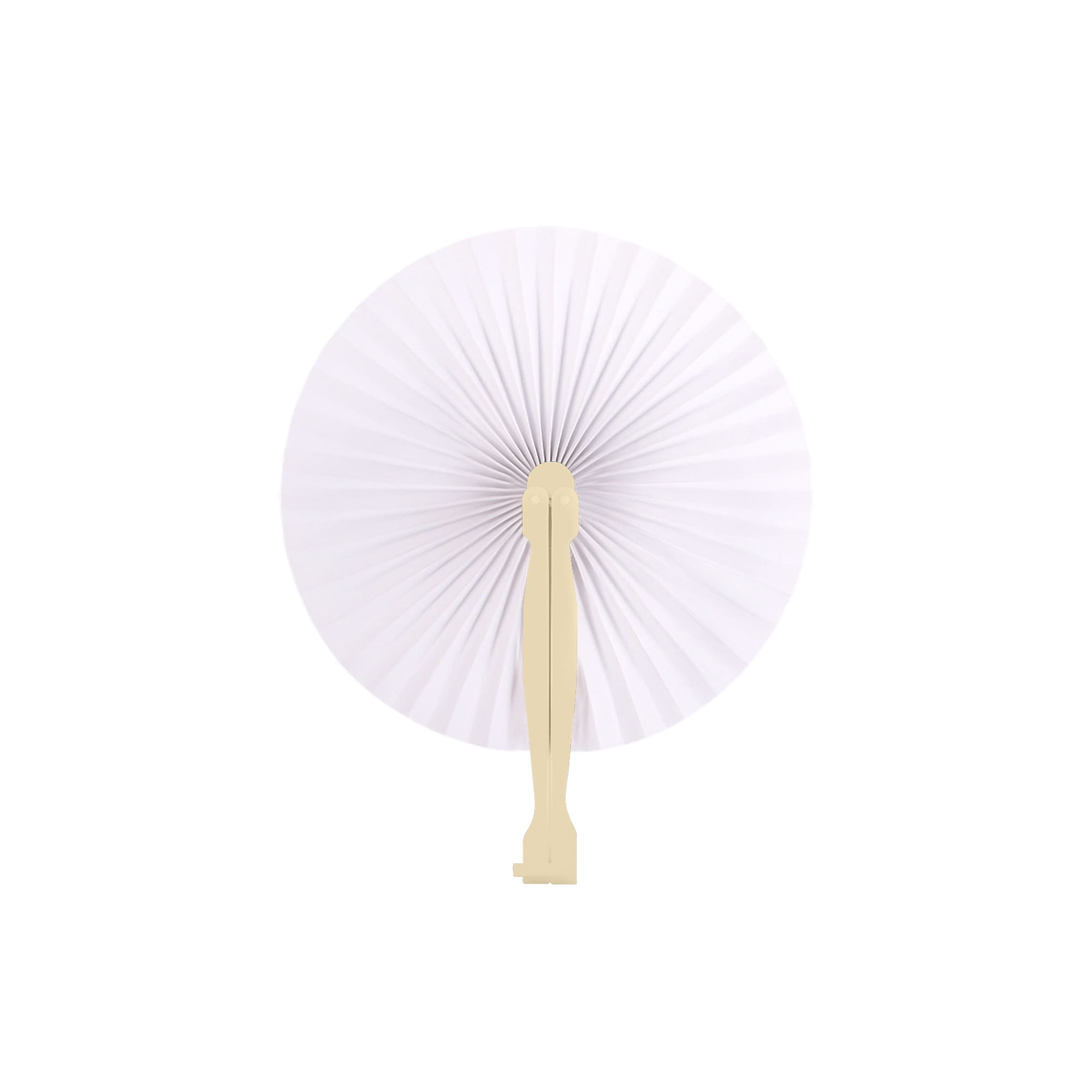 Round Plastic Handle Paper Fan