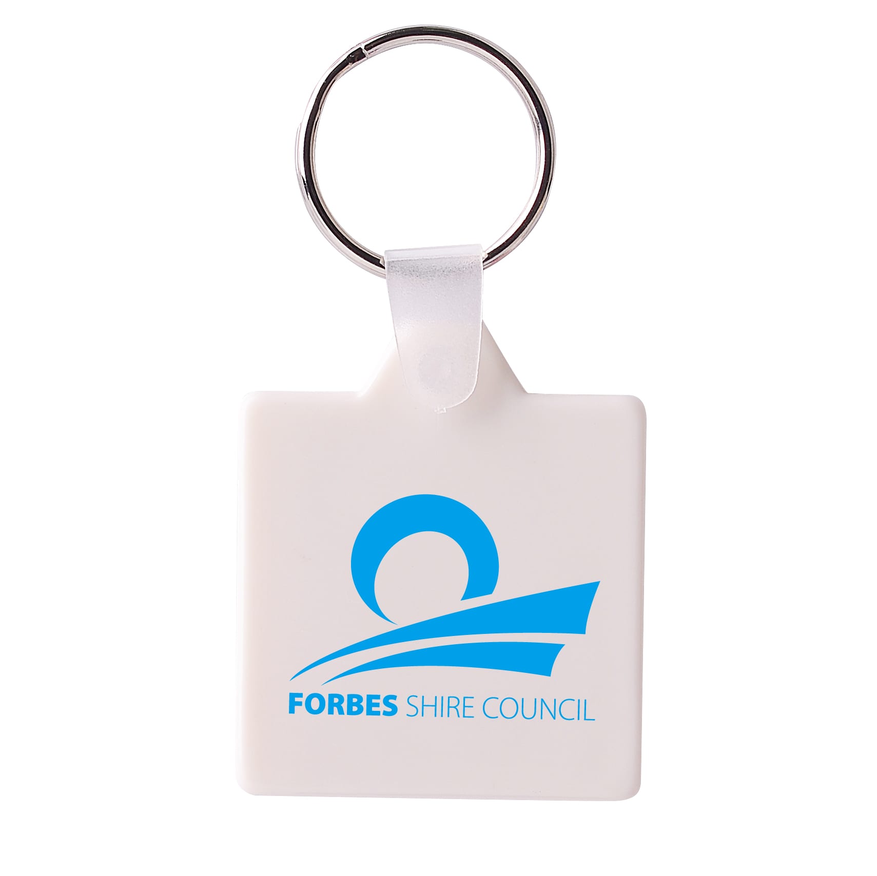 Square Hard Plastic Keyring