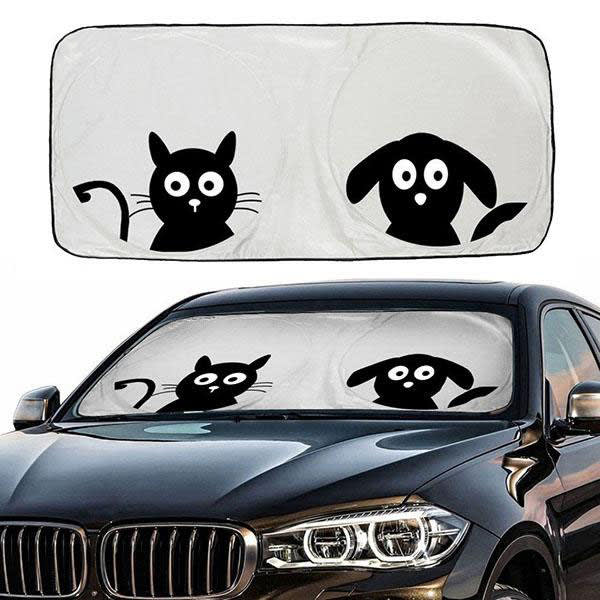 Twin Circular Reflective Car Sunshade