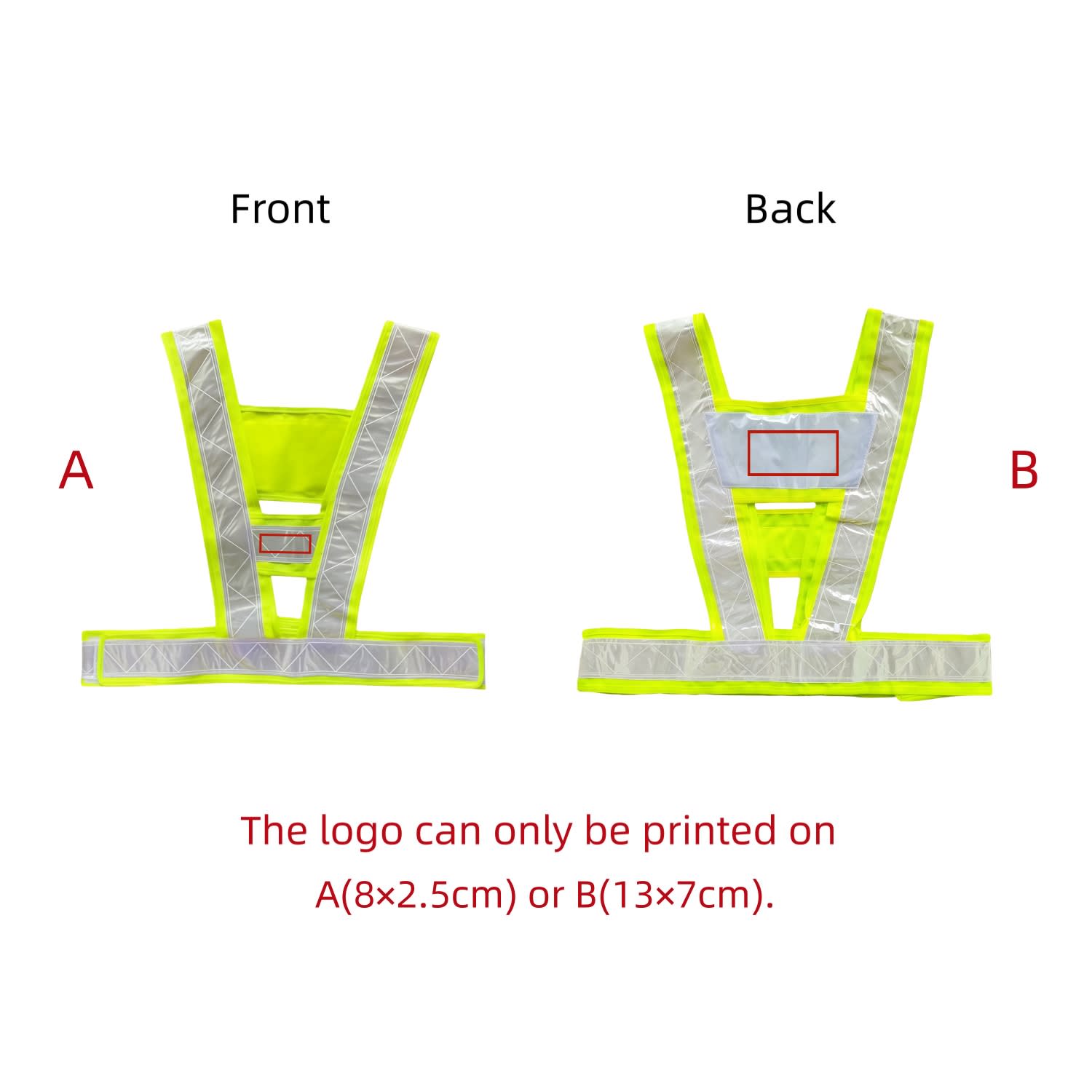 V-Shape Hi-Vis Reflective Adjustable Safety Vest