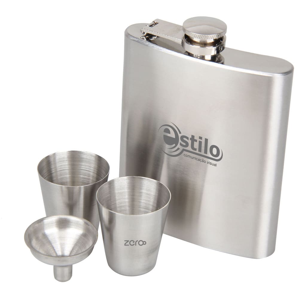 8 OZ Stainless Steel Hip Flask Set