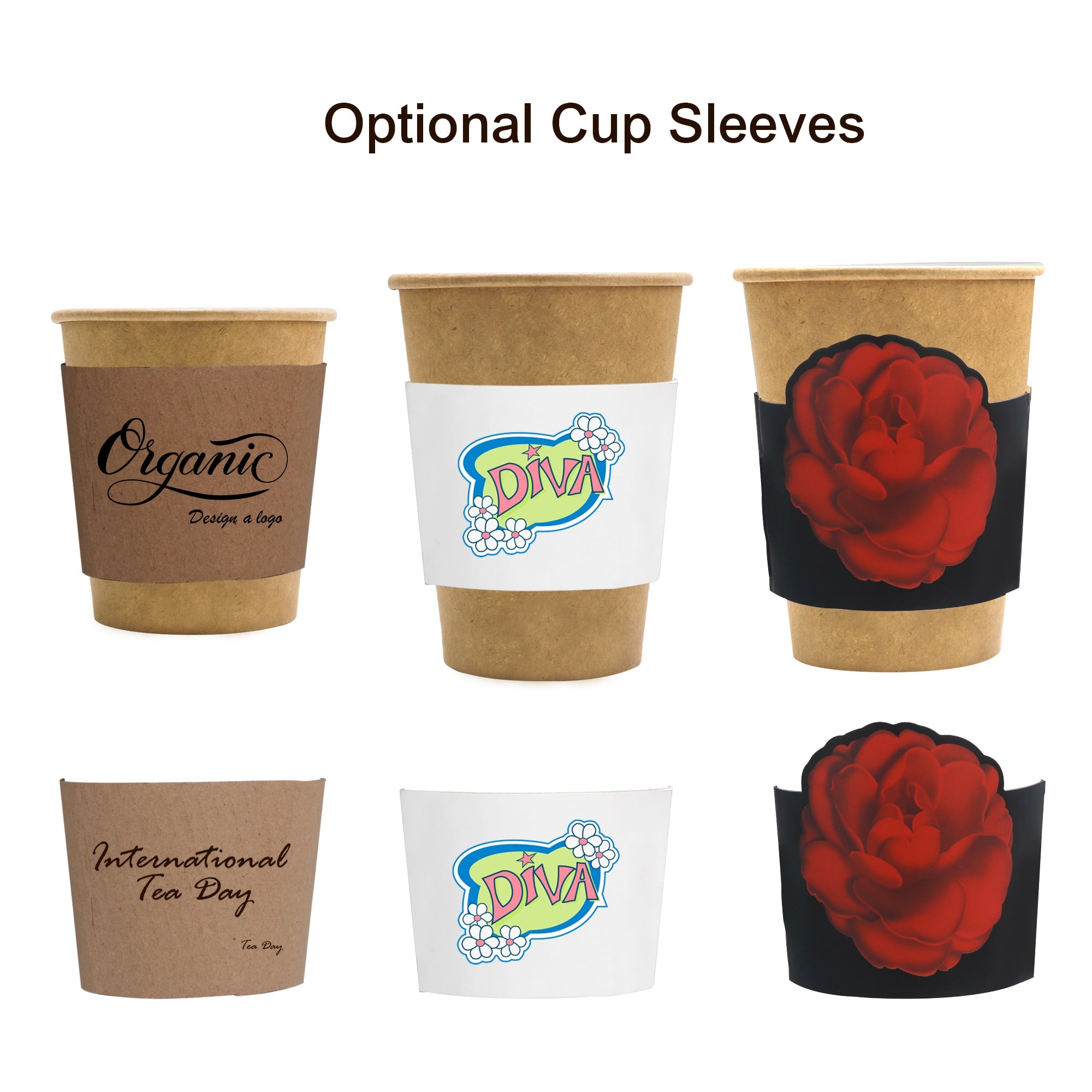 PLA Single Wall Compostable Kraft Paper Cups
