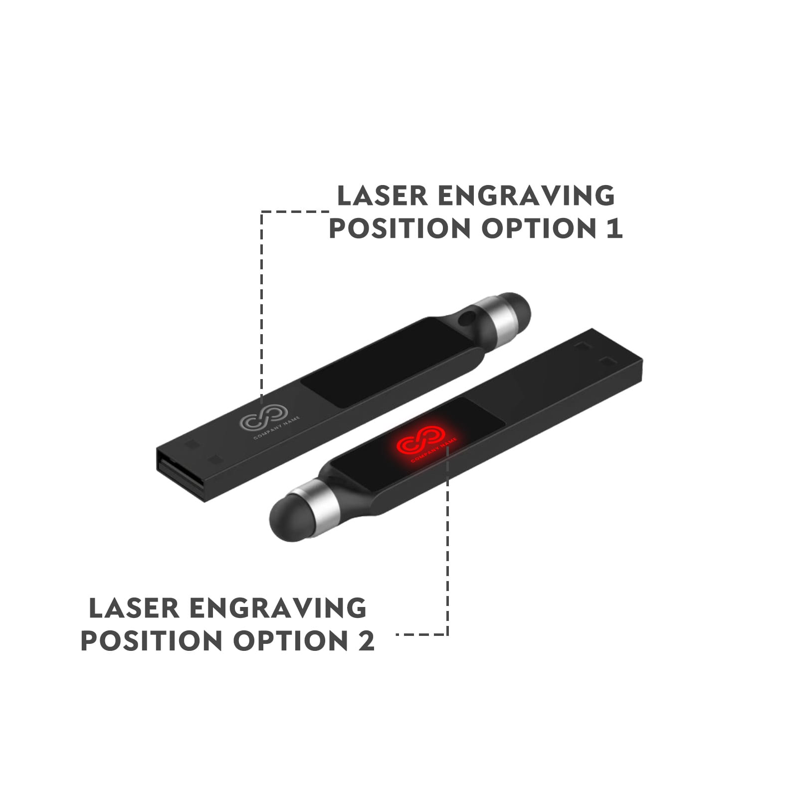 Stylus Backlit Logo Flash Drive