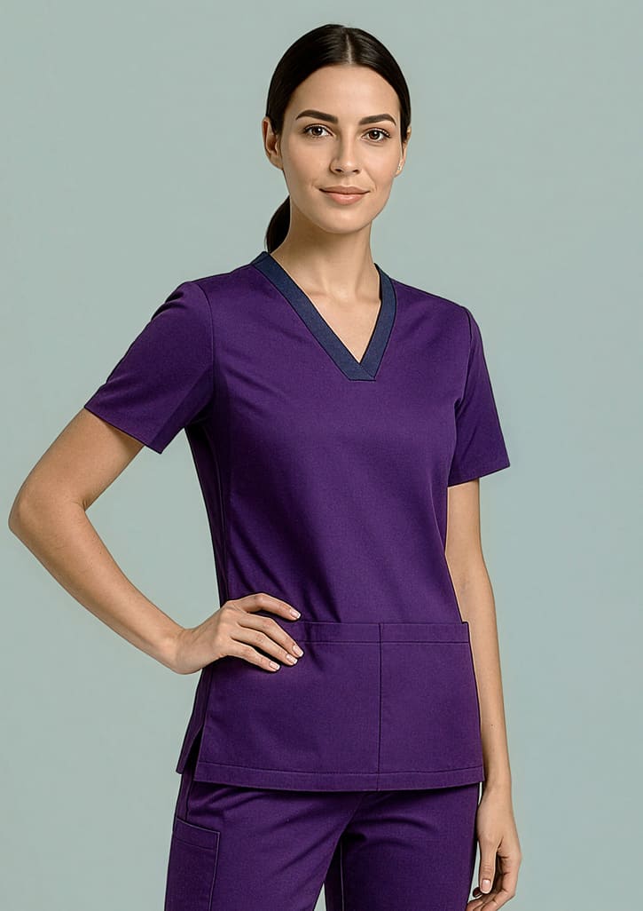 Womens Riley Stretch Scrub Top