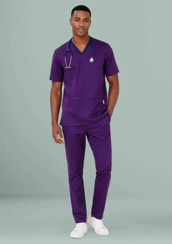 Mens Riley Stretch Scrub Top