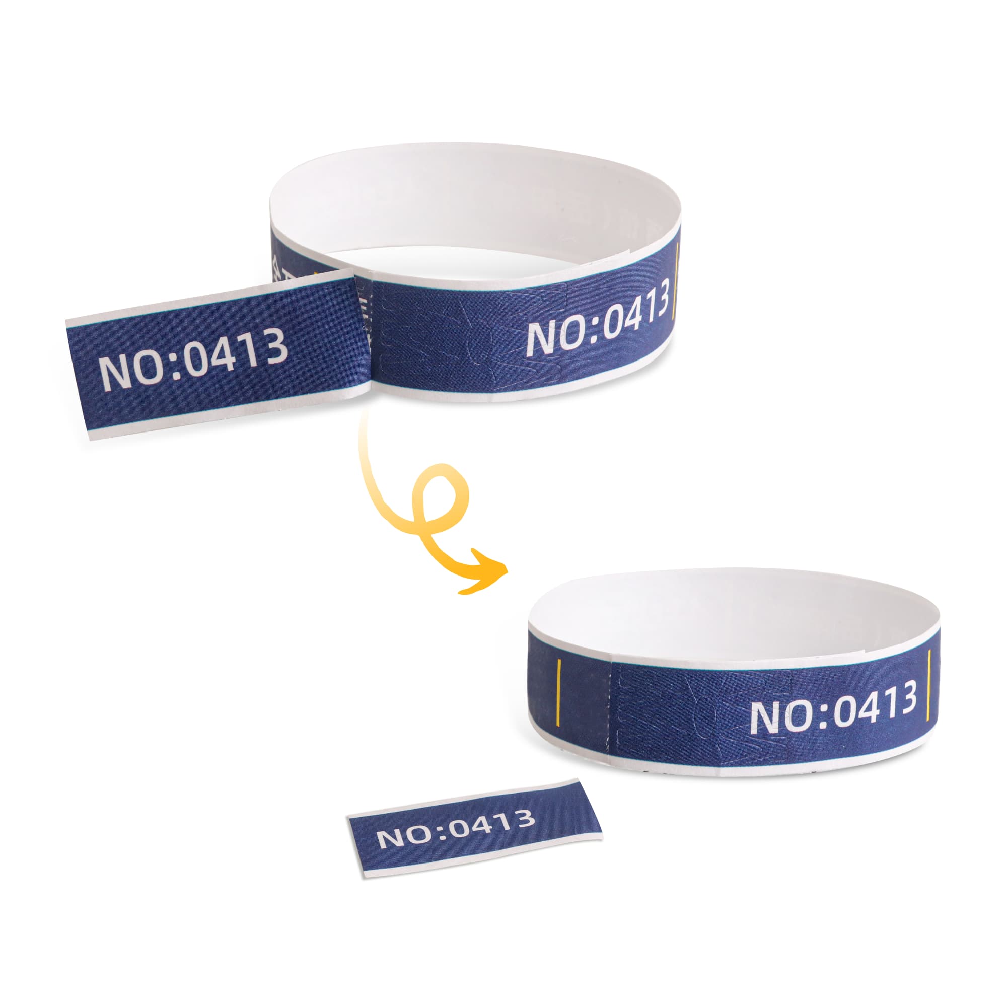 Tabbed Disposable Tyvek Wristband
