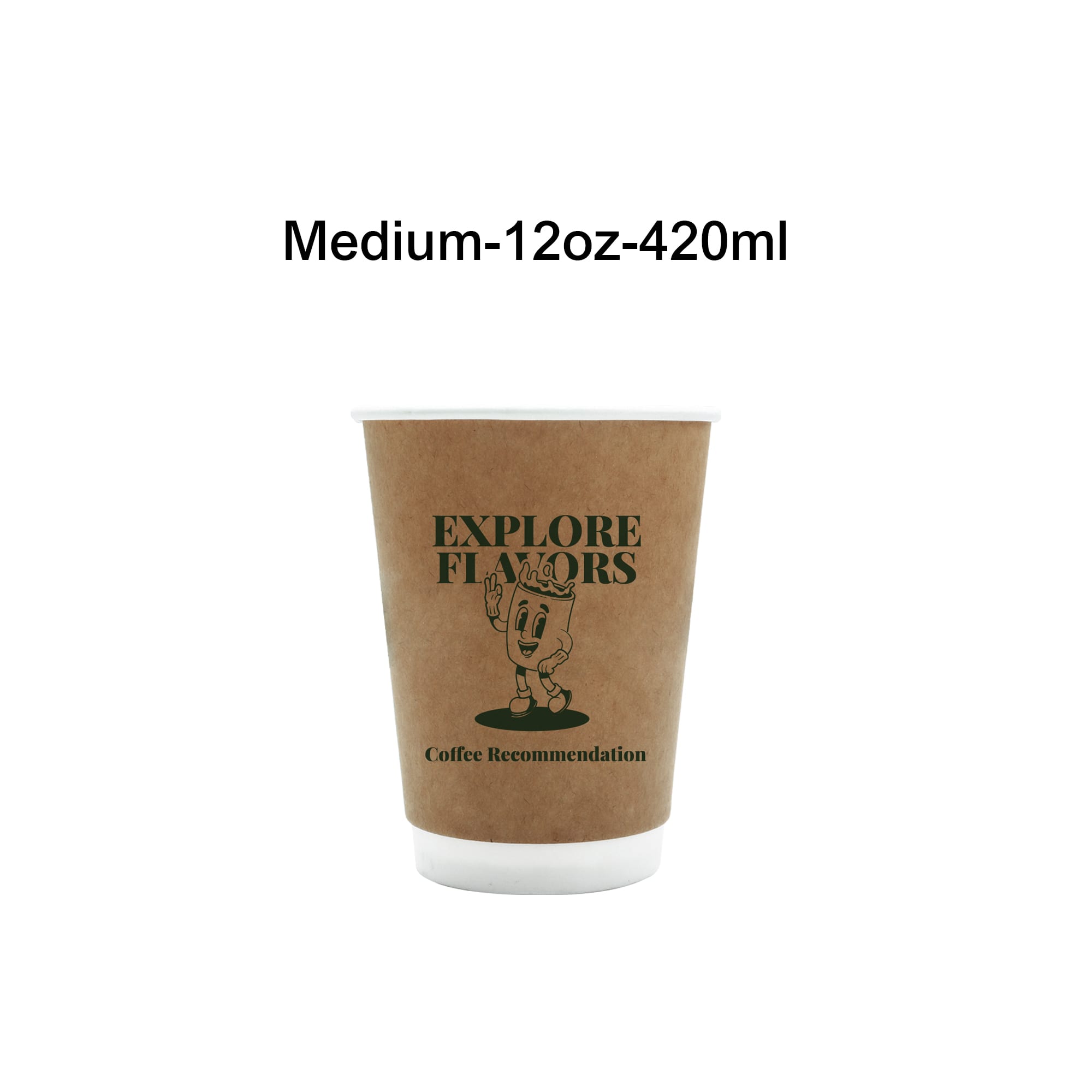 Custom Disposable Double Wall Kraft Paper Cups