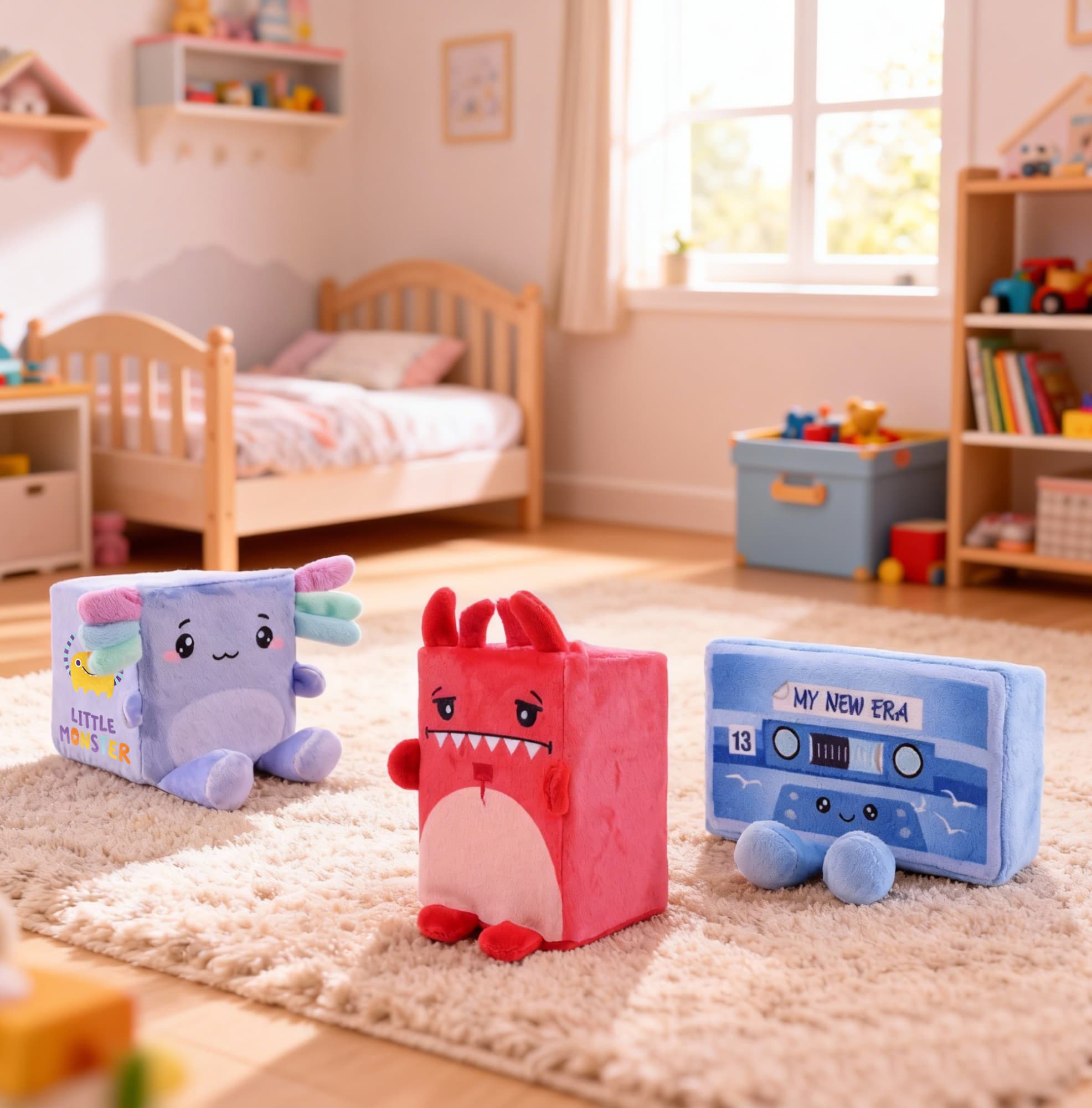 Block Plush Toy with O Ring