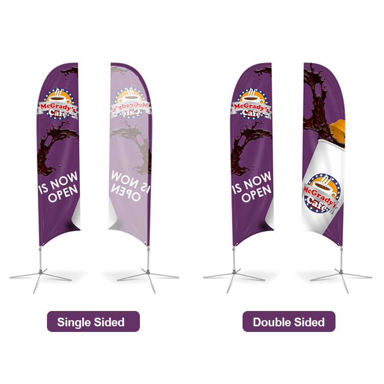 Medium(70.4*300cm) Concave Feather Banners 13ft