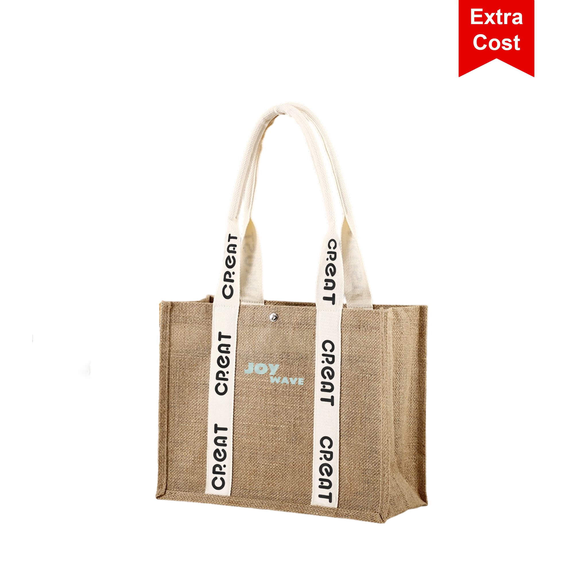 Custom Handle Jute Tote Bag