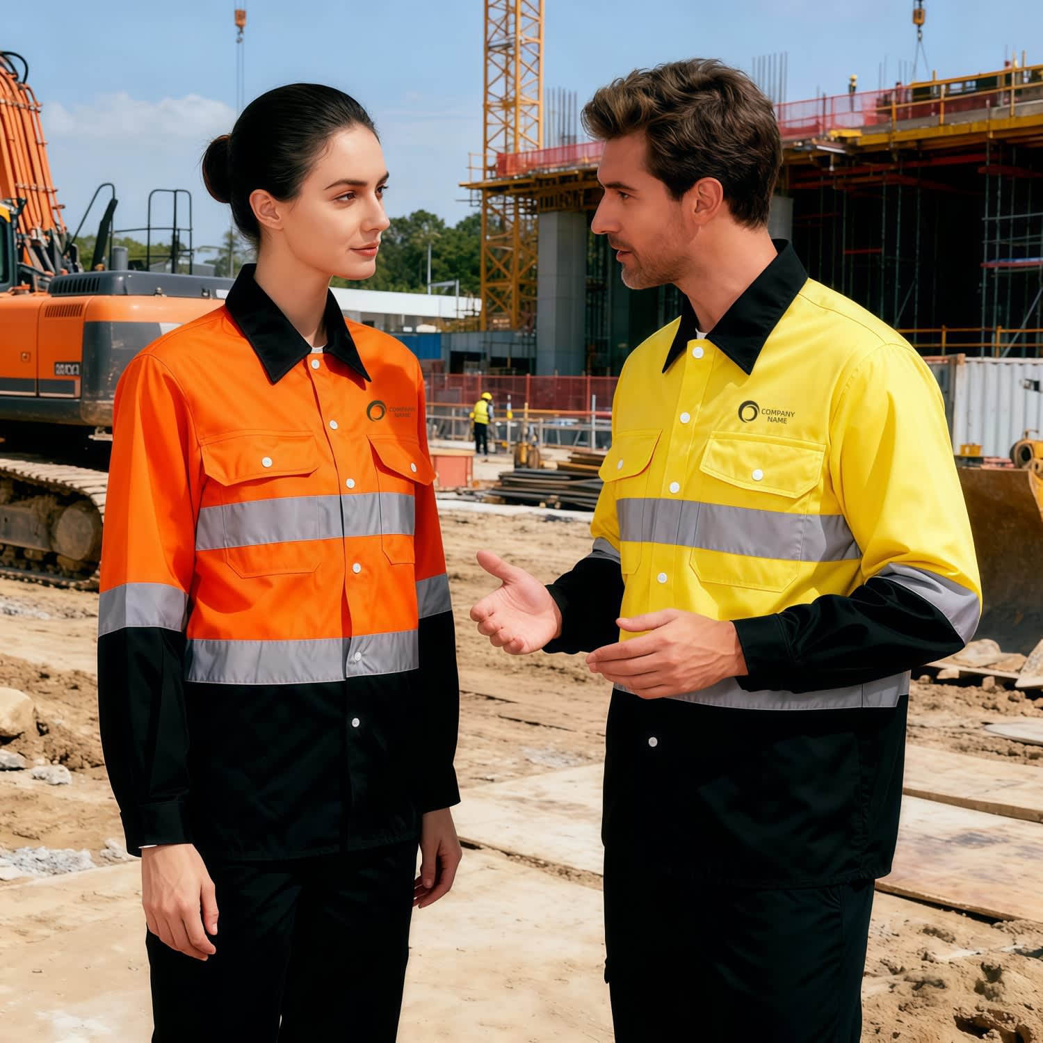 Unisex Cotton Hi-Vis Reflective L/S Shirt