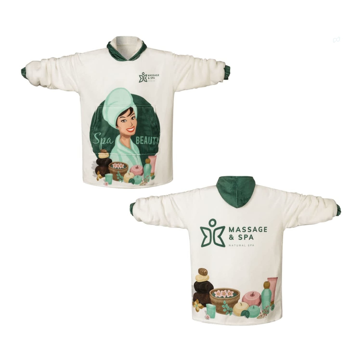 Unisex Premium 100% Polyester Sublimated Wearable Blanket