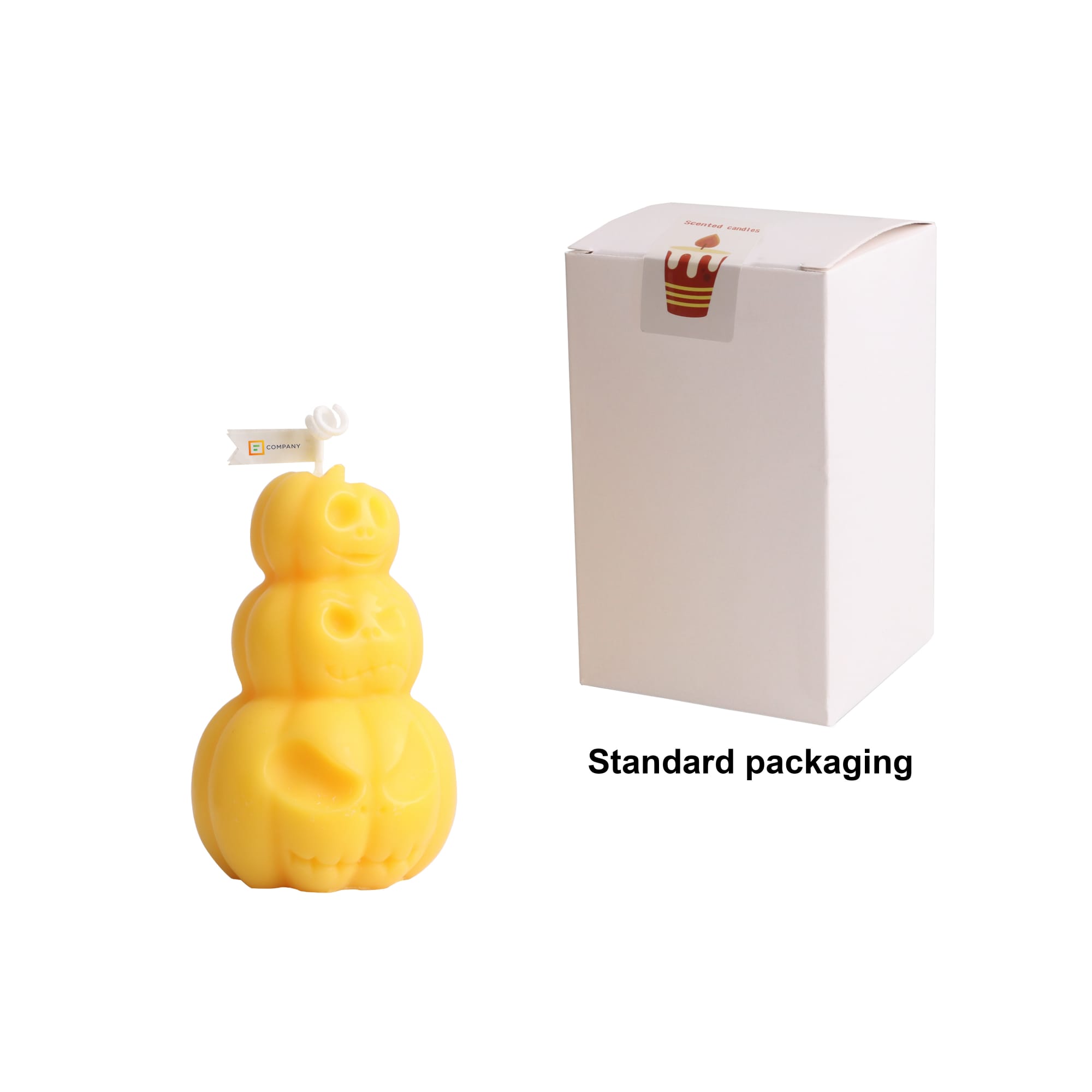 Triple Pumpkin Shape Candles