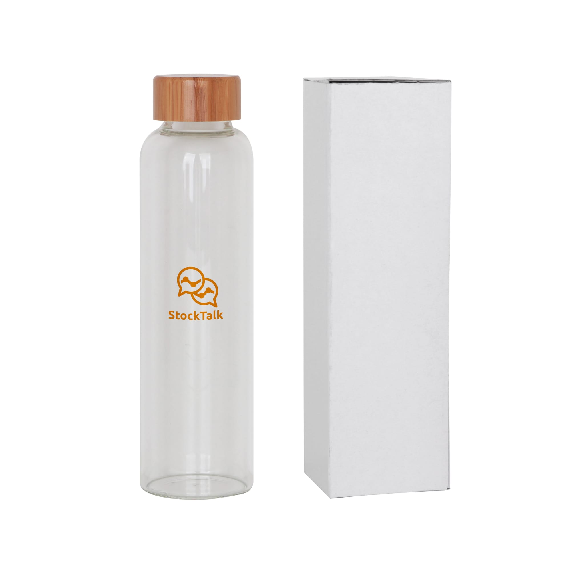 550ml Glass Drink Bottle with Bamboo Lid