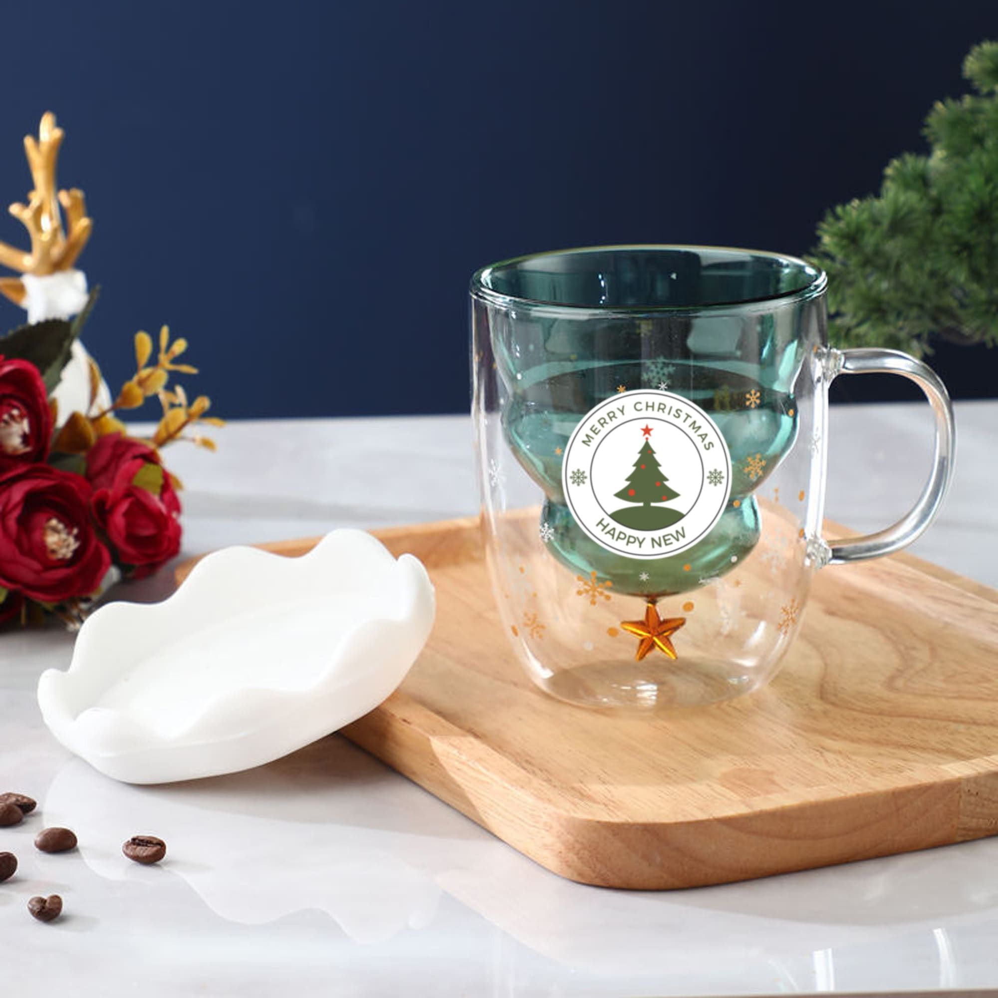 Xmas Tree Double Wall Mug