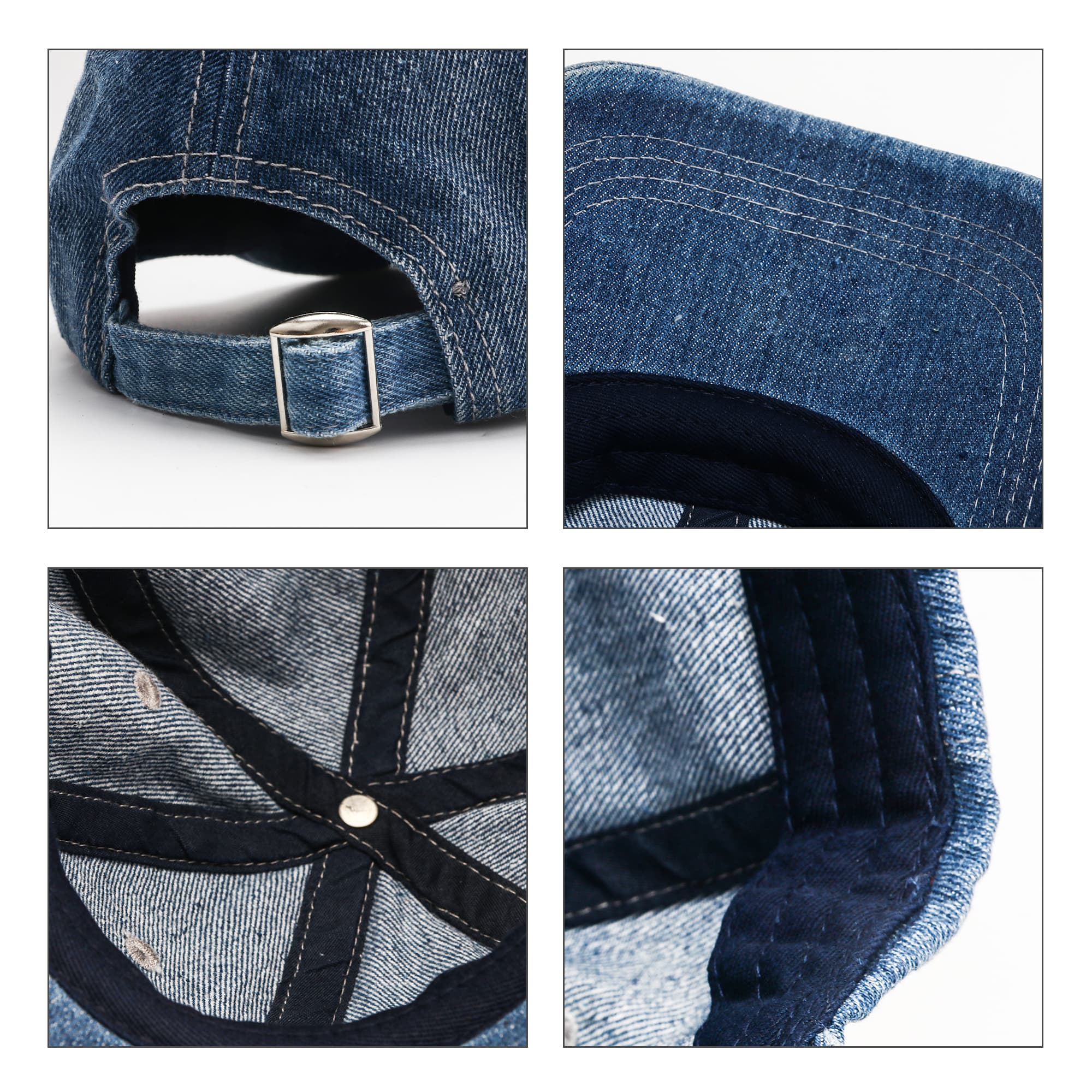6 Panel Denim Baseball Cap