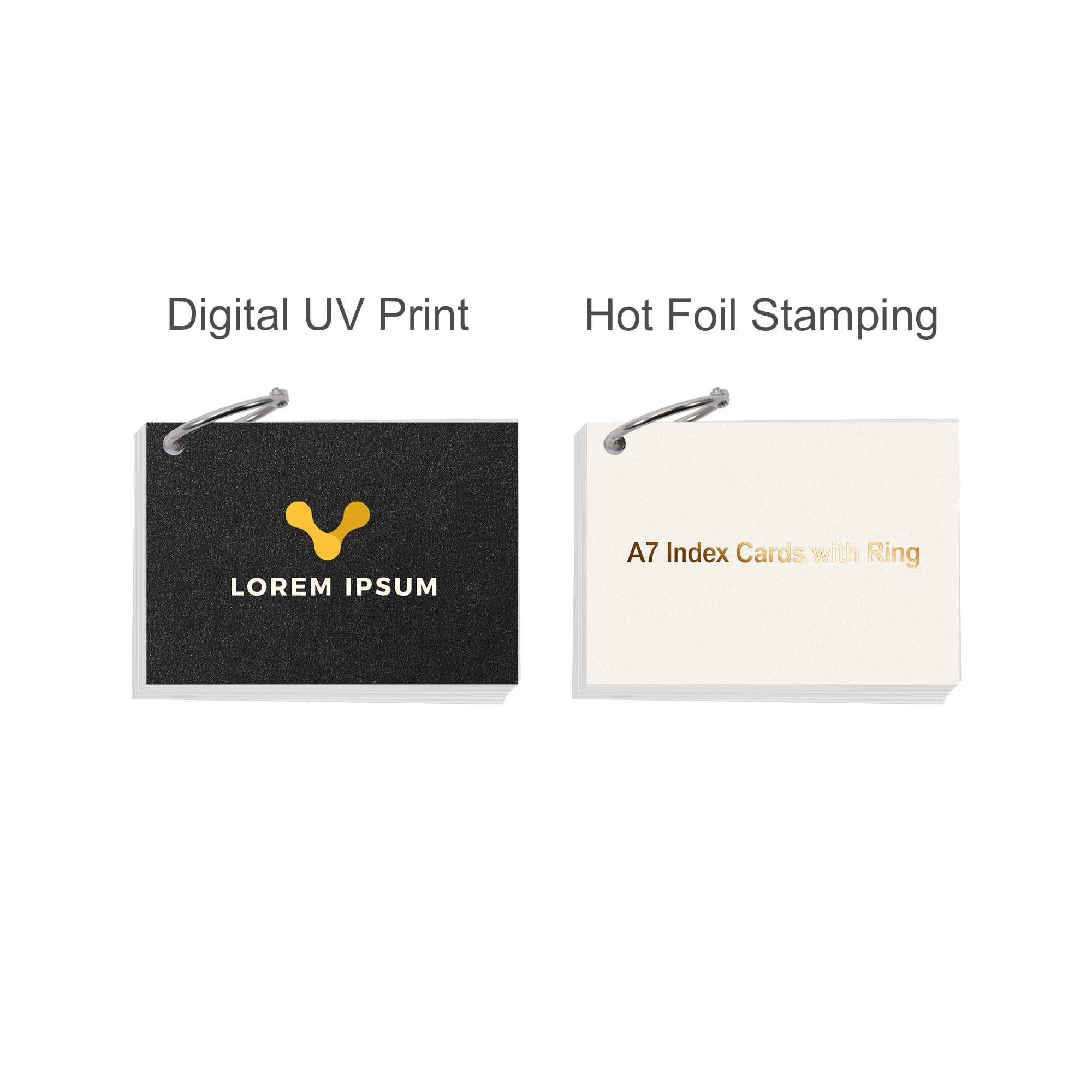 A7 Pearlescent Index Cards with Ring