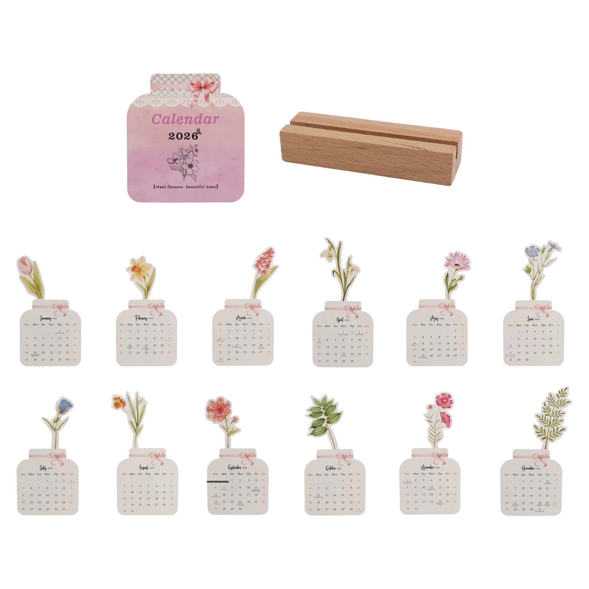 Flowers Desk Calendar