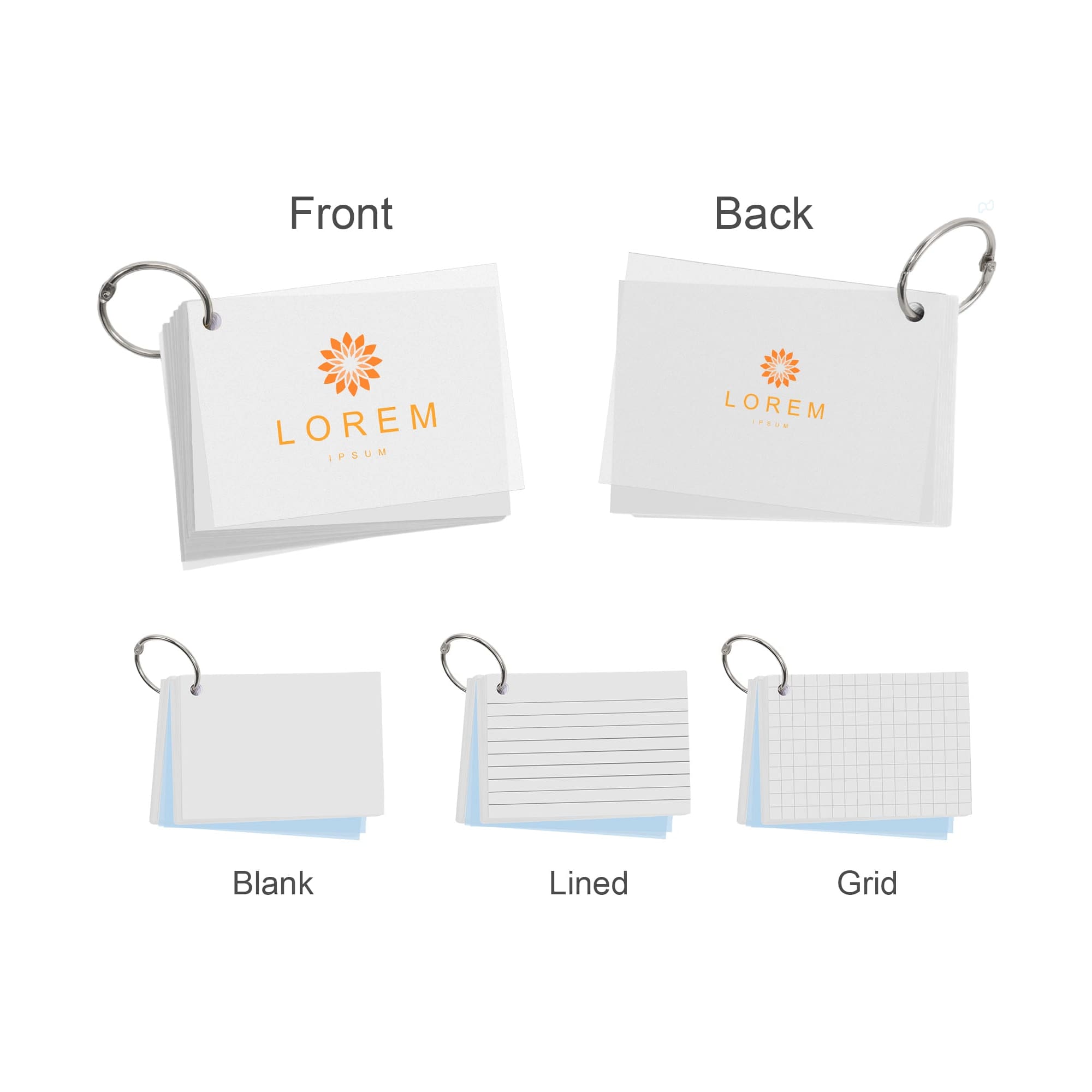 A7 PP Cover Index Cards with Ring