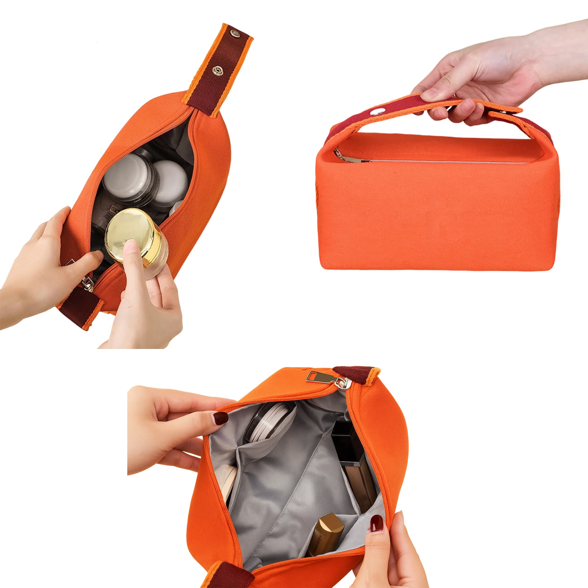 Portable Canvas Cosmetic Bag