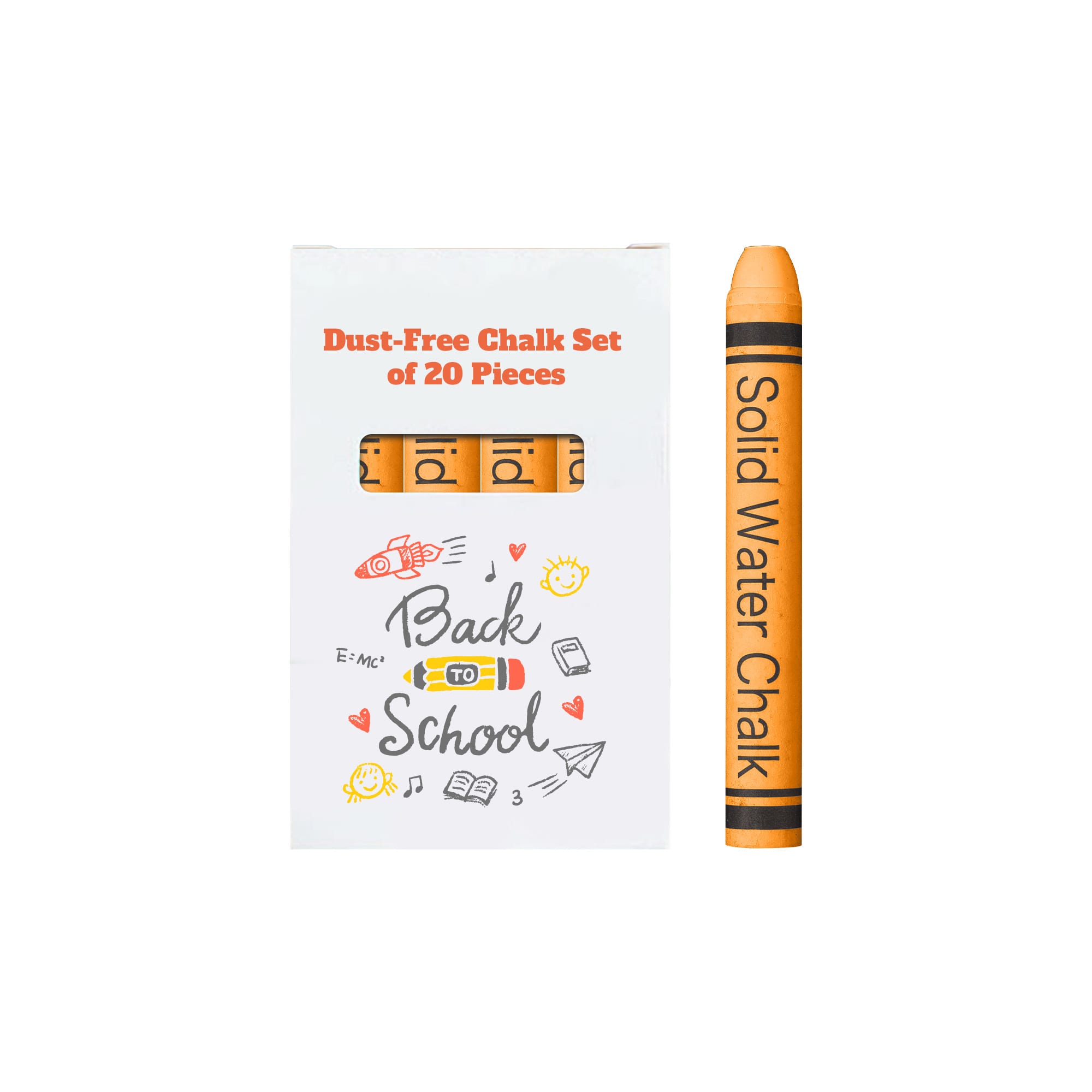 Dust-Free Chalk Set of 20 Sticks