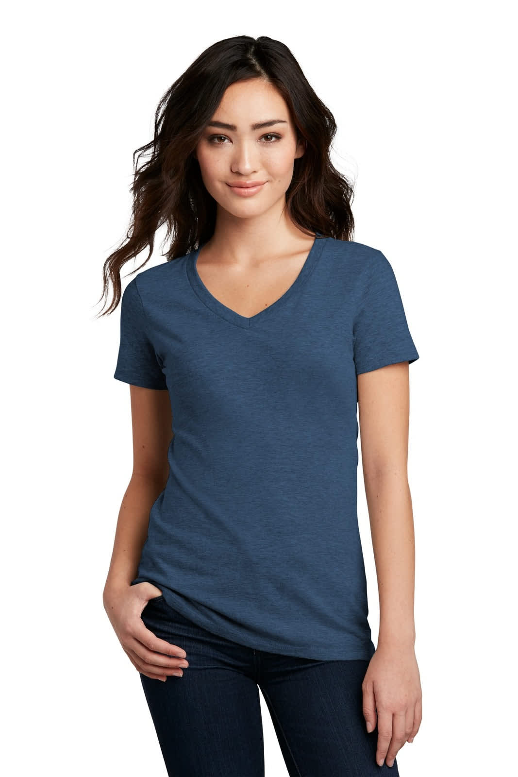 District Made Ladies Perfect Blend V-Neck Tee