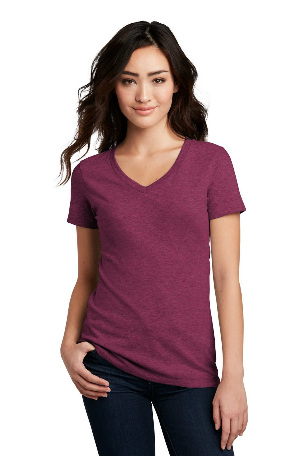 District Made Ladies Perfect Blend V-Neck Tee