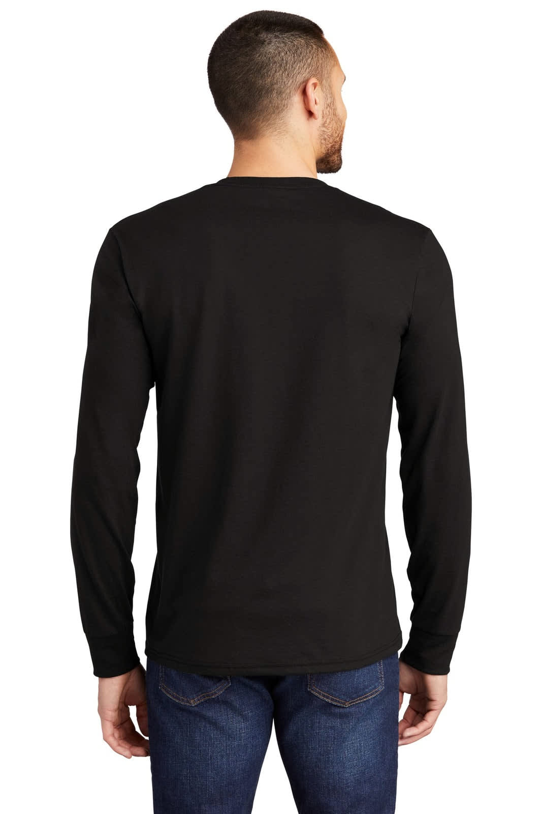District Made Mens Perfect Tri Long Sleeve Crew Tee