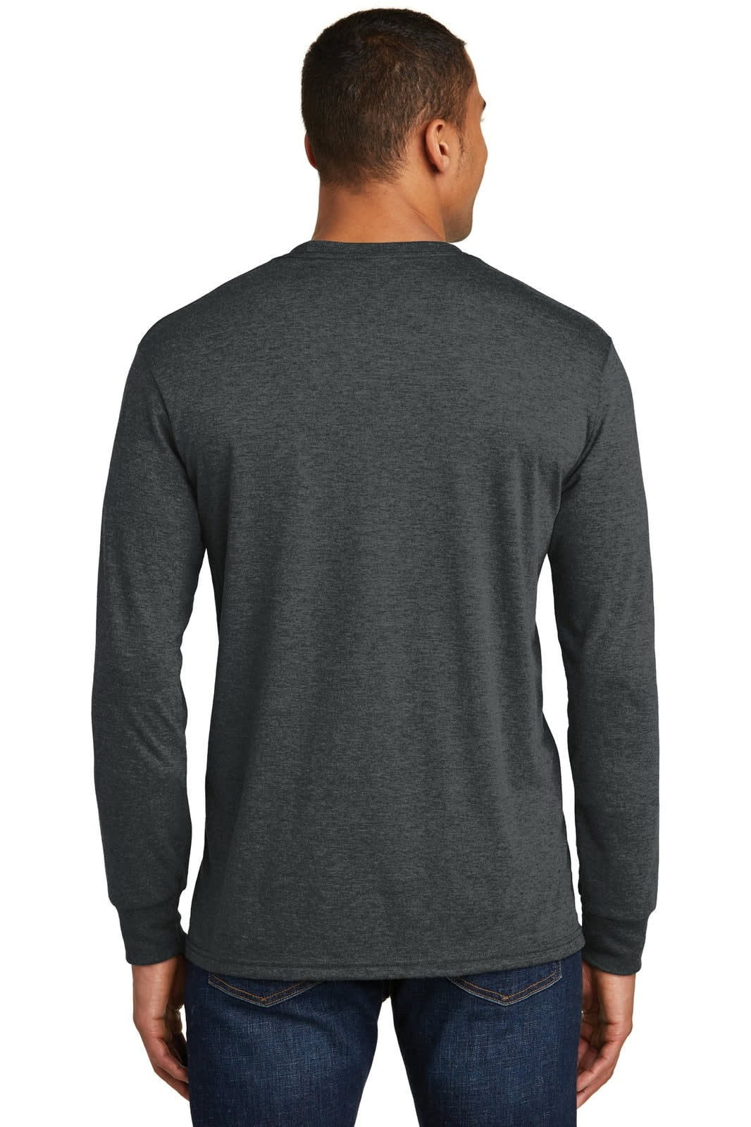 District Made Mens Perfect Tri Long Sleeve Crew Tee