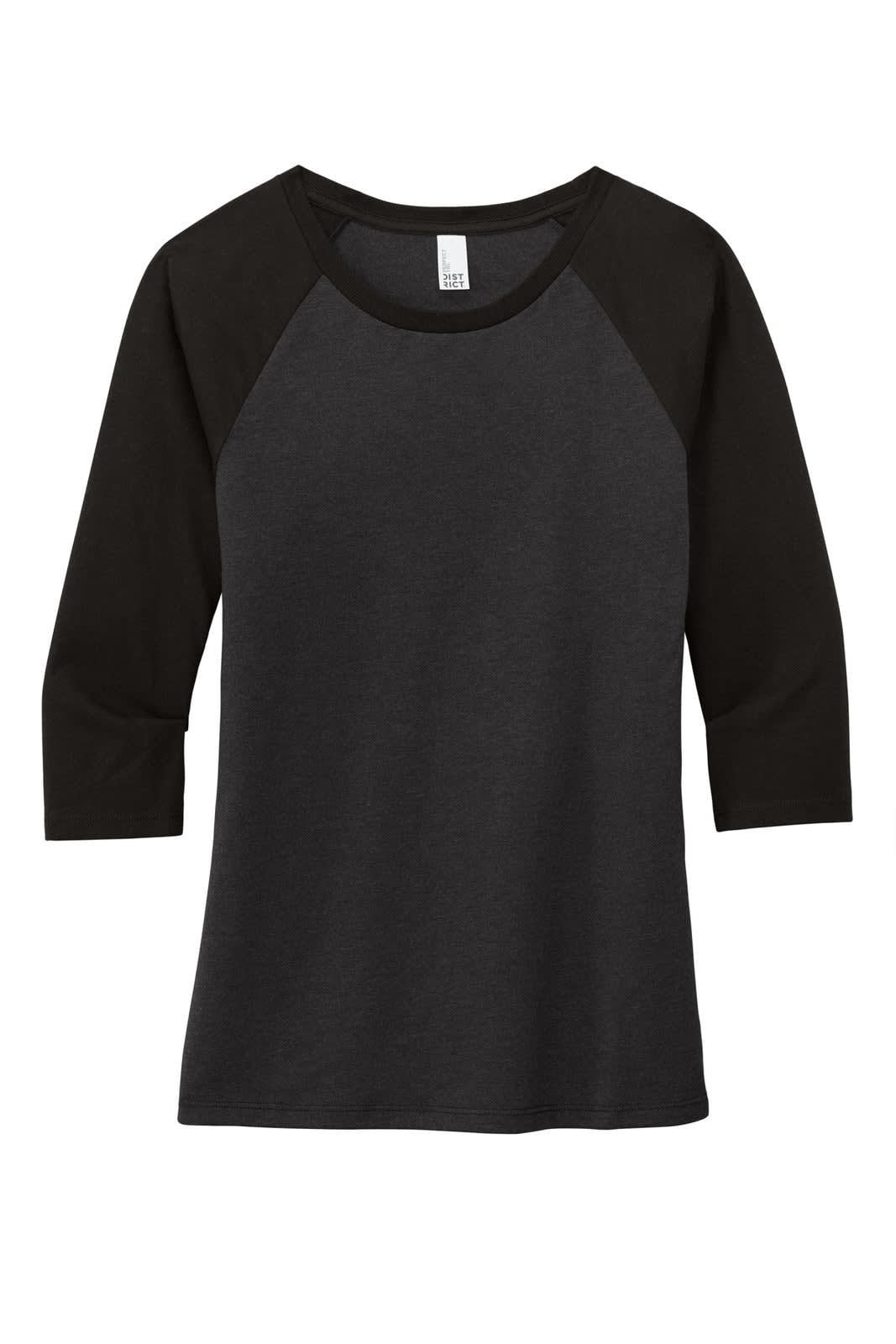 District Made Ladies Perfect Tri 3/4-Sleeve Raglan