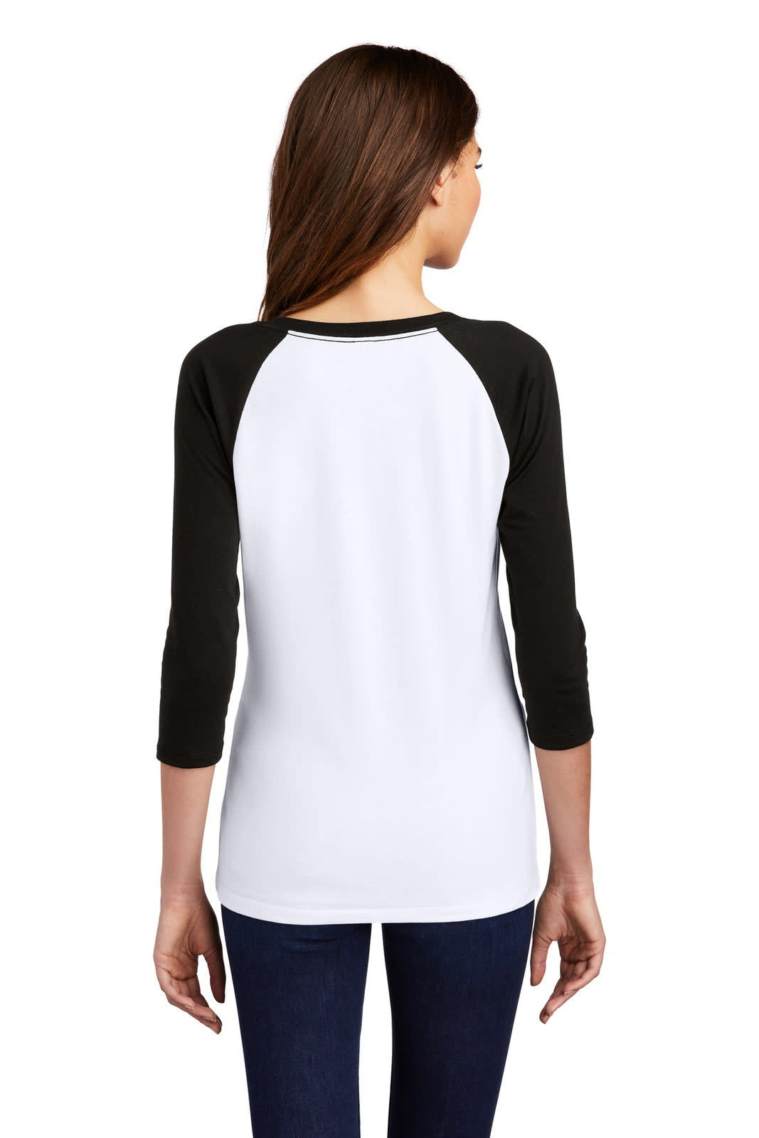 District Made Ladies Perfect Tri 3/4-Sleeve Raglan