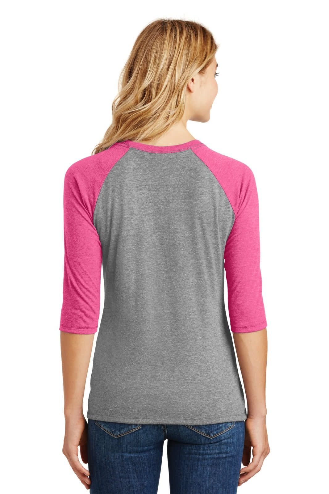 District Made Ladies Perfect Tri 3/4-Sleeve Raglan