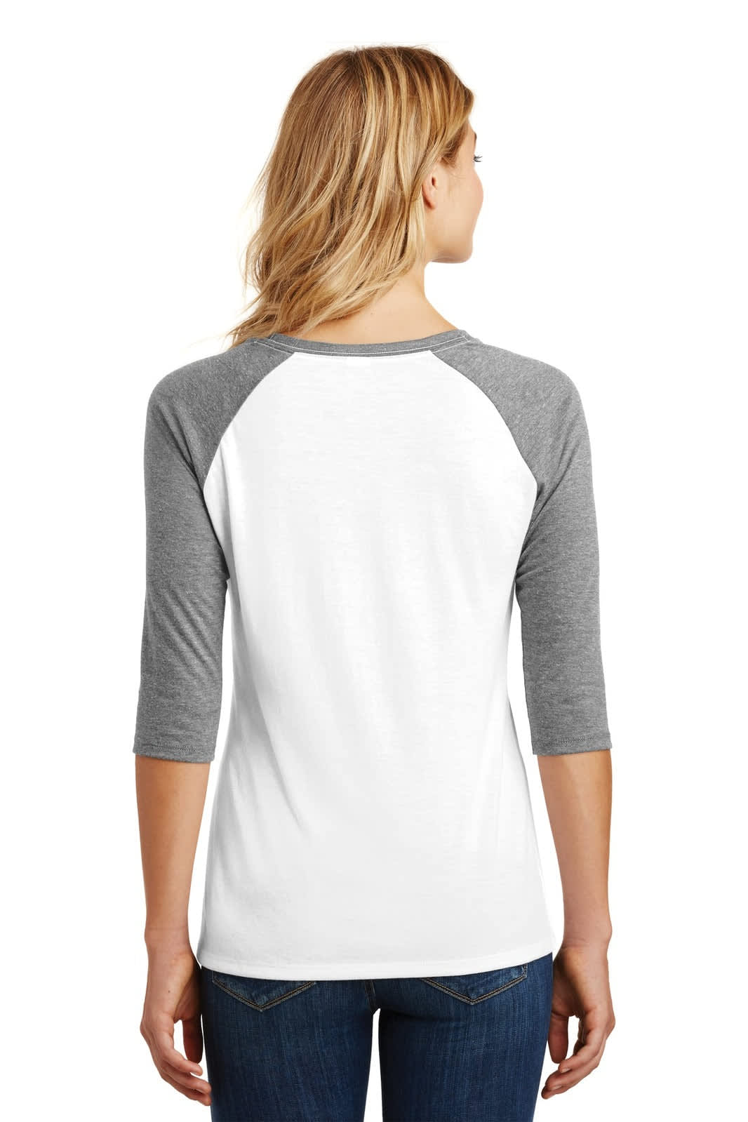 District Made Ladies Perfect Tri 3/4-Sleeve Raglan