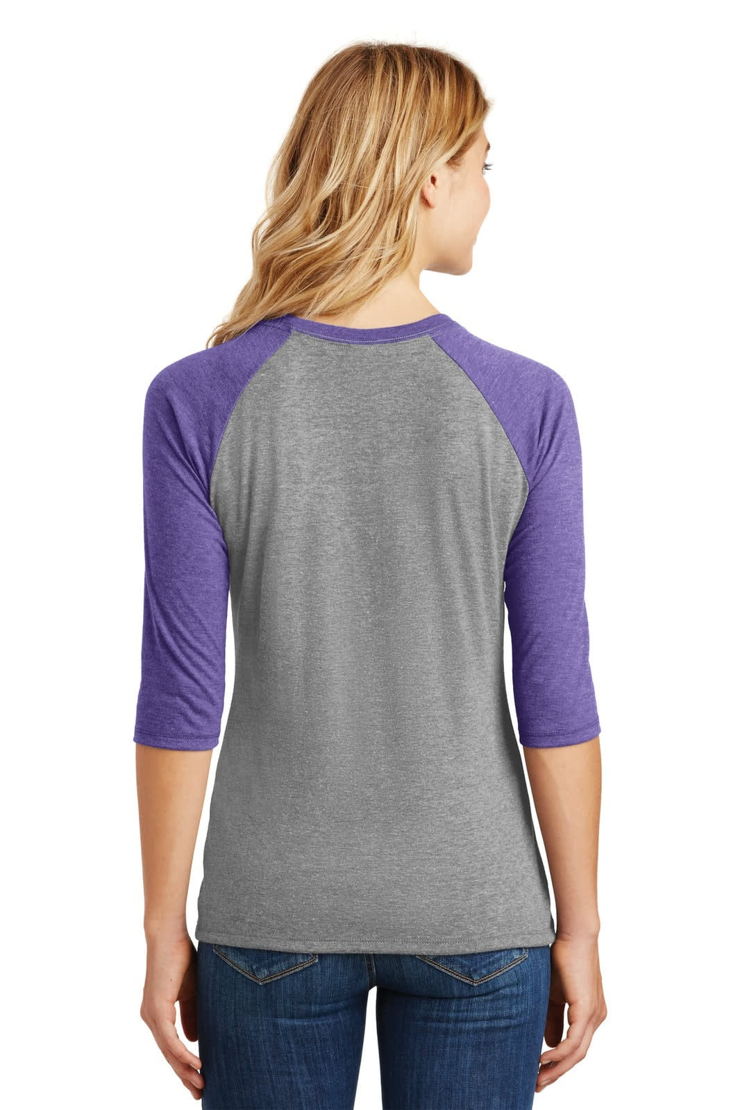 District Made Ladies Perfect Tri 3/4-Sleeve Raglan